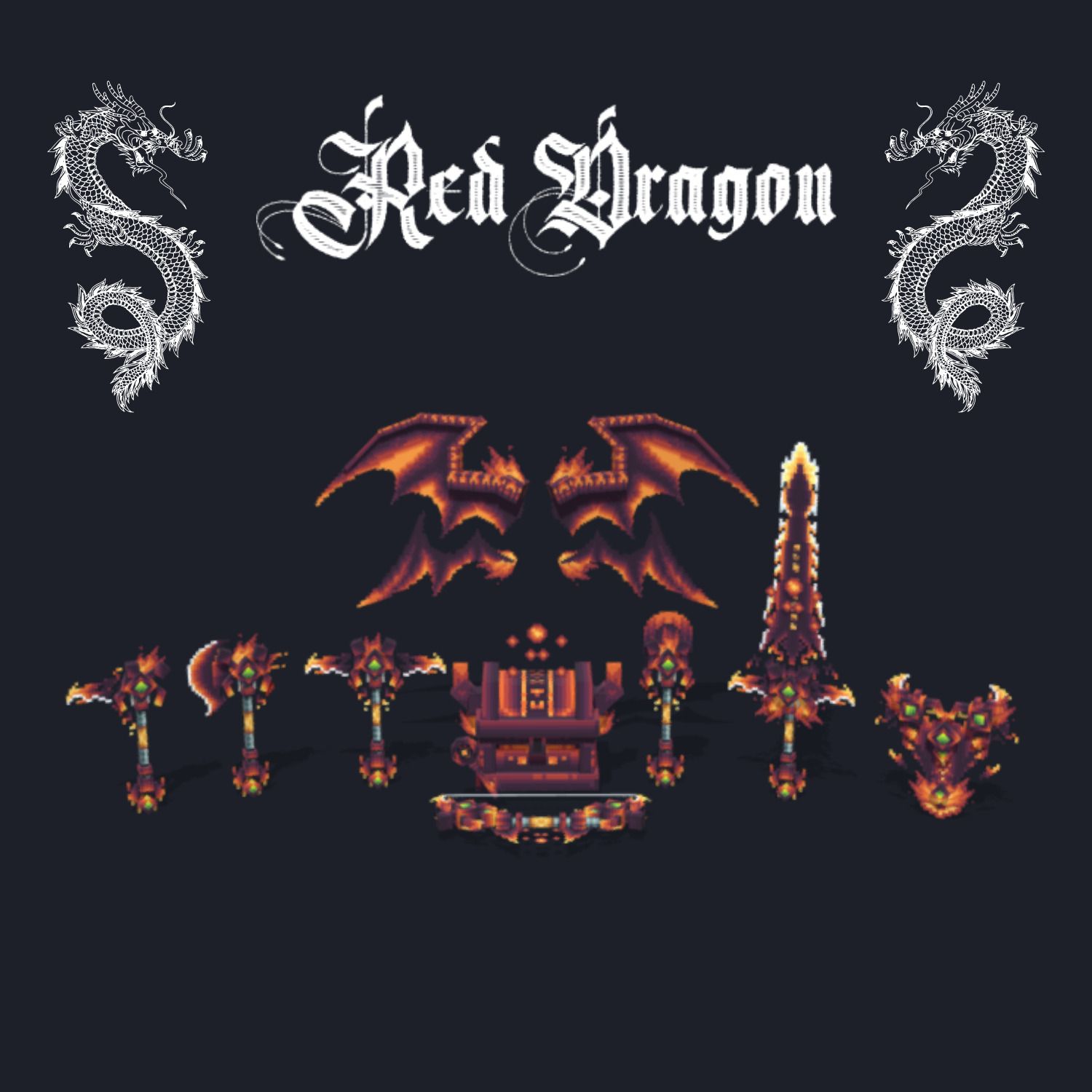 Red Dragon Weapon Set preview image