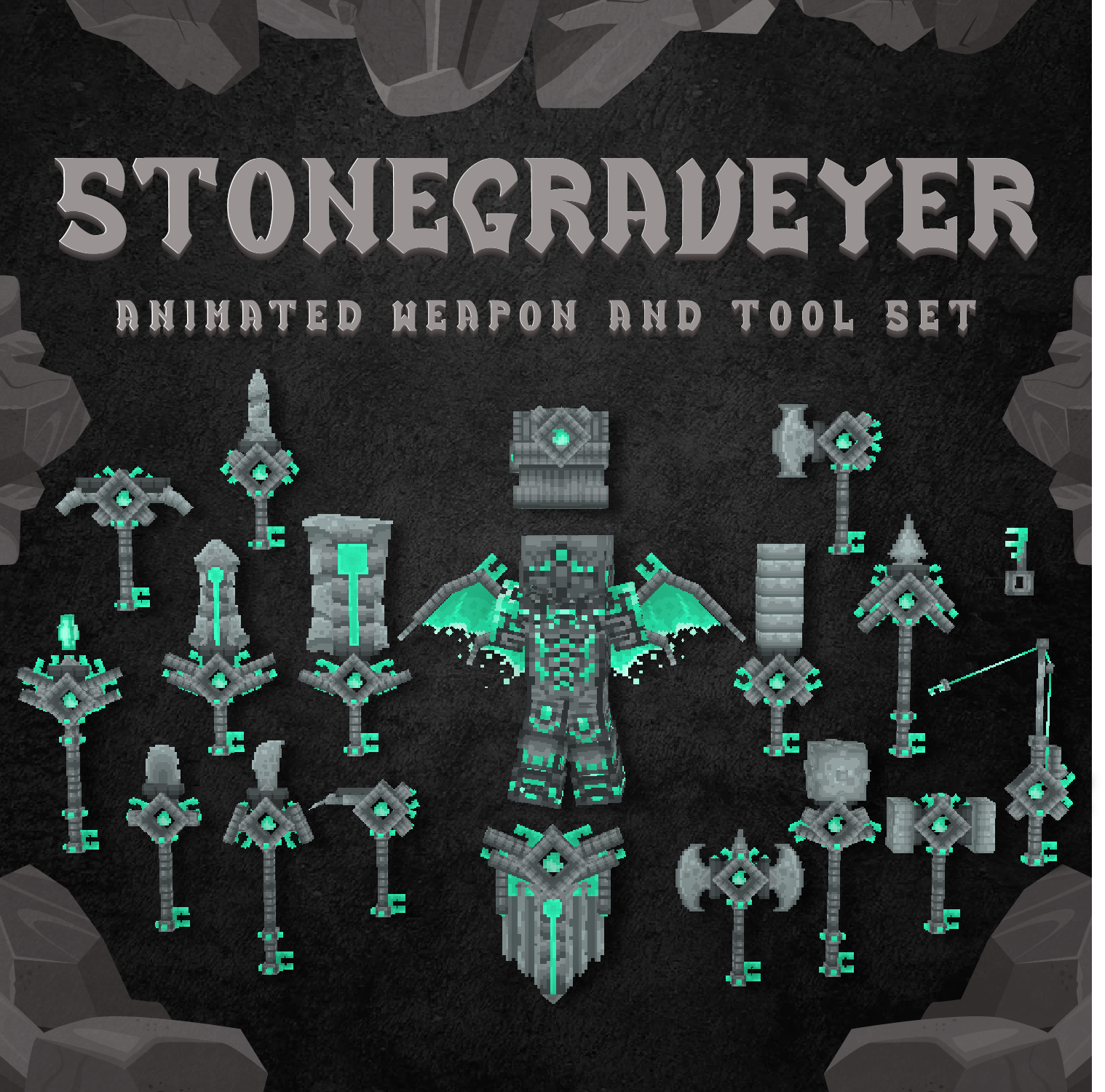 Stone Graveyer Animated Weapon Set preview image
