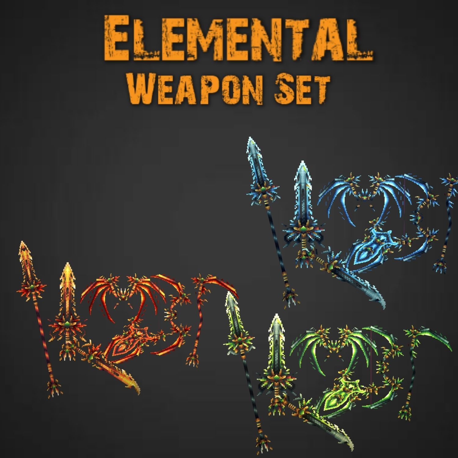 Ancient Elemental Weapons Set preview image