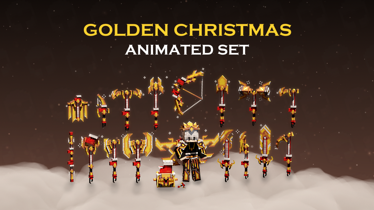 Golden Christmas Animated Set preview image