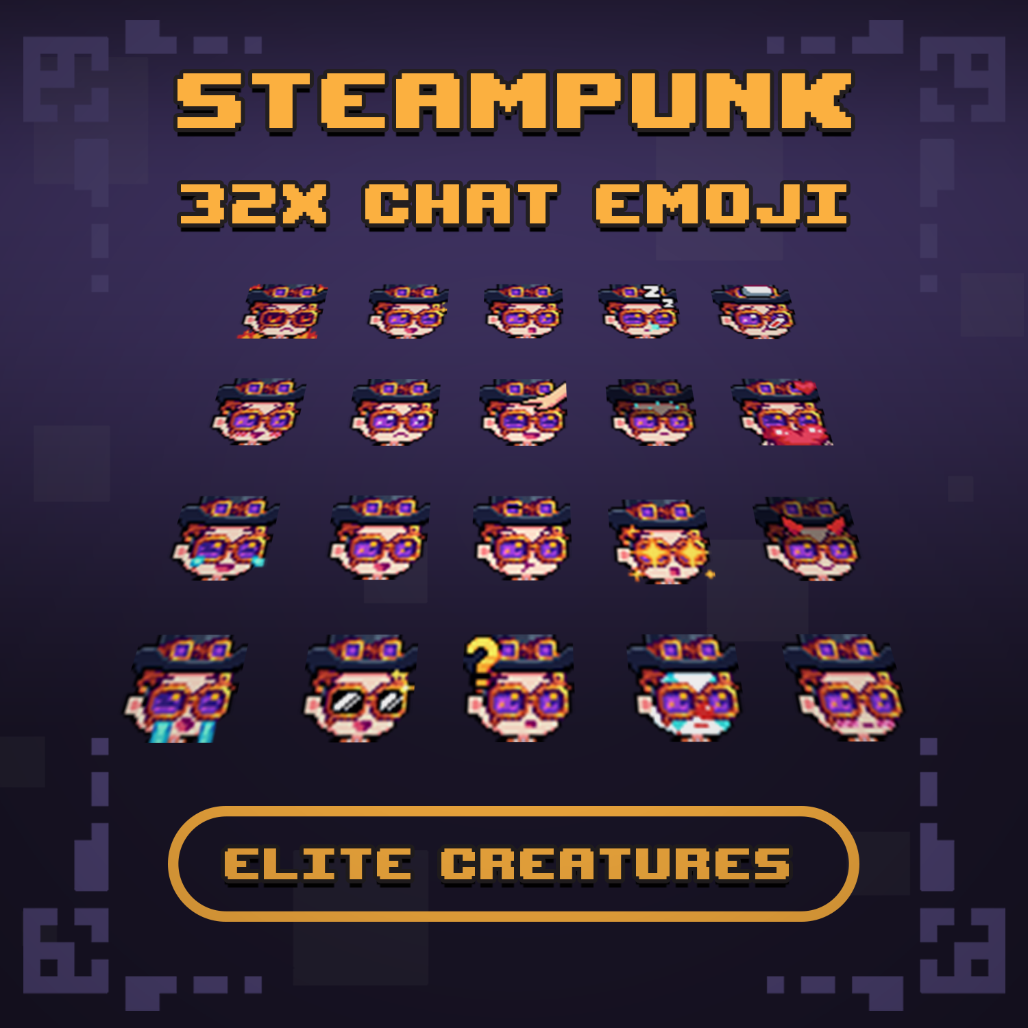 128x, 32x, 16x, Minecraft, Discord & Streamer Steampunk Emojis Volume 1 preview image