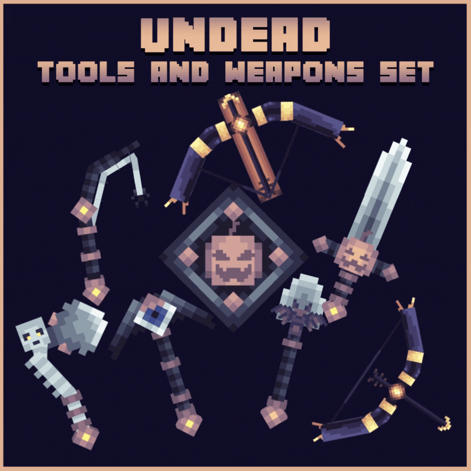 Undead Weapons and Tools Set preview image
