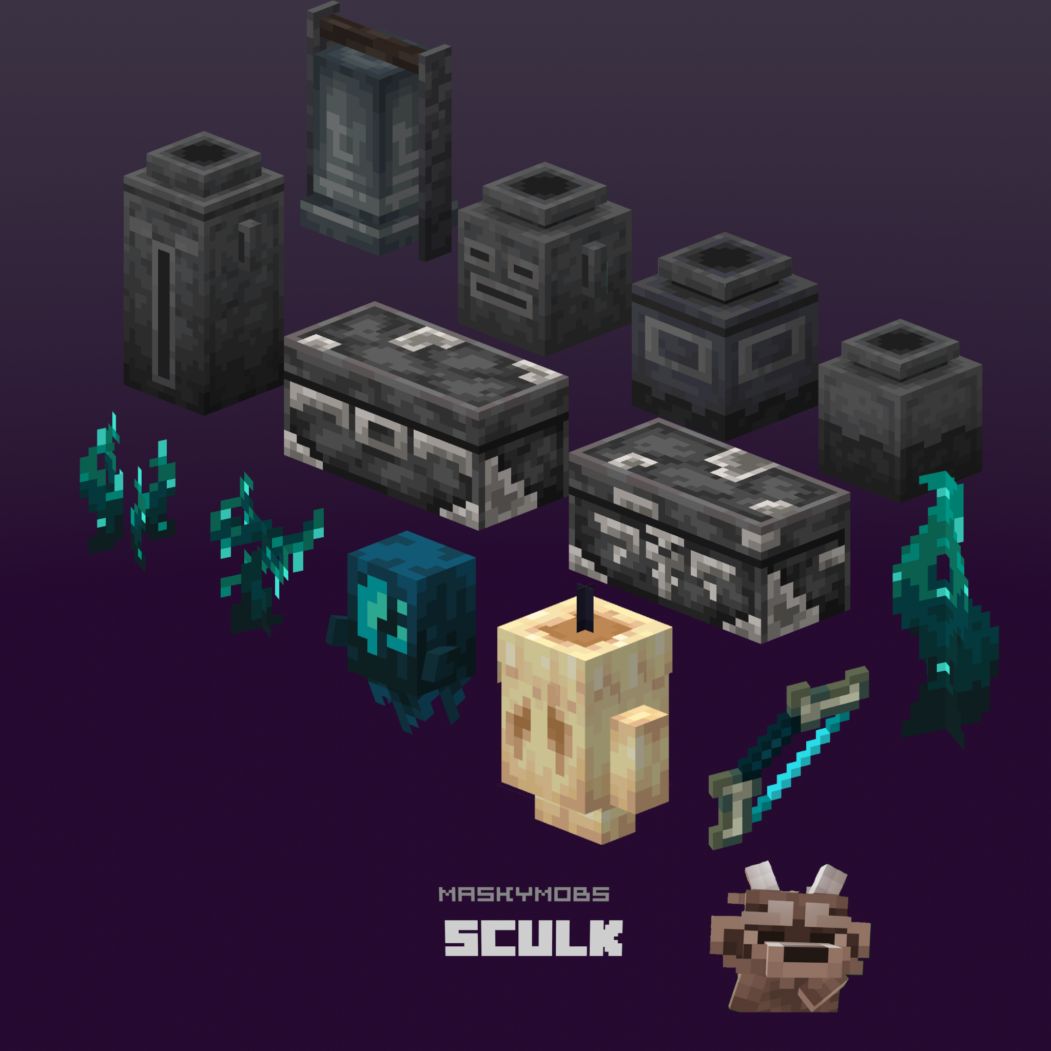 MaskyMobs (Sculk) preview image