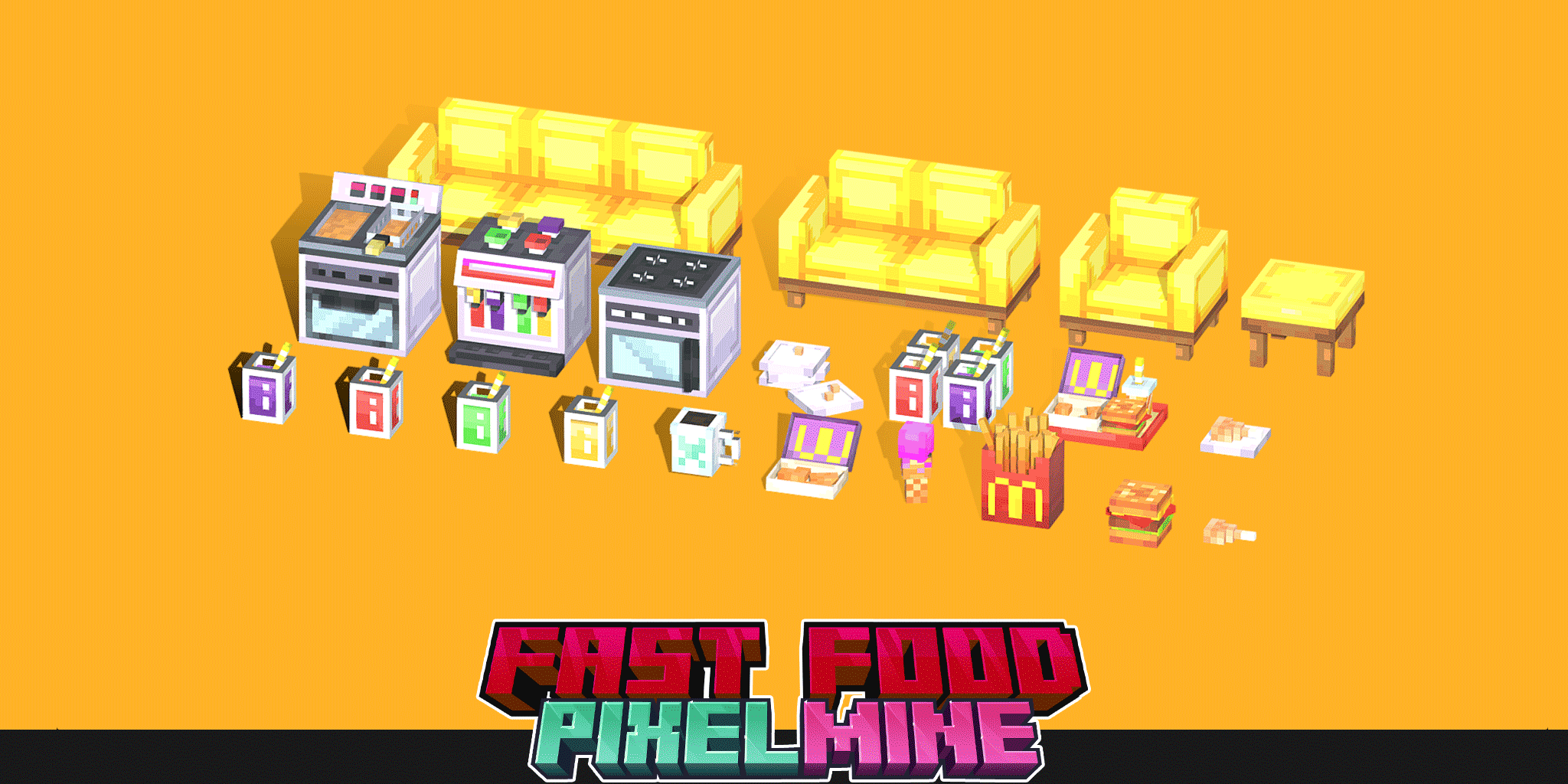 PixelMine | Fast Food Models preview image