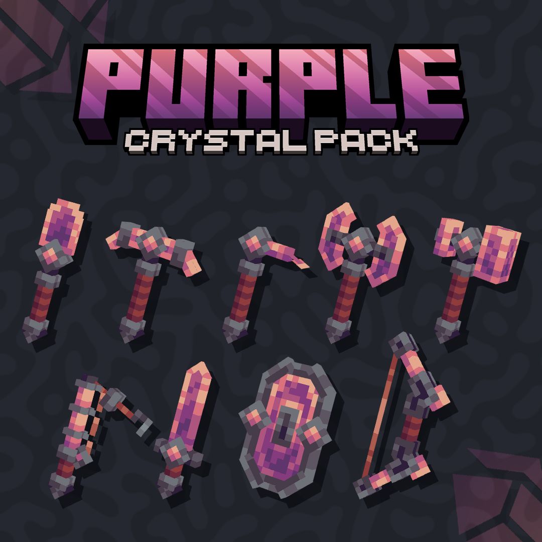Purple Crystal Weapons and Tools Set preview image
