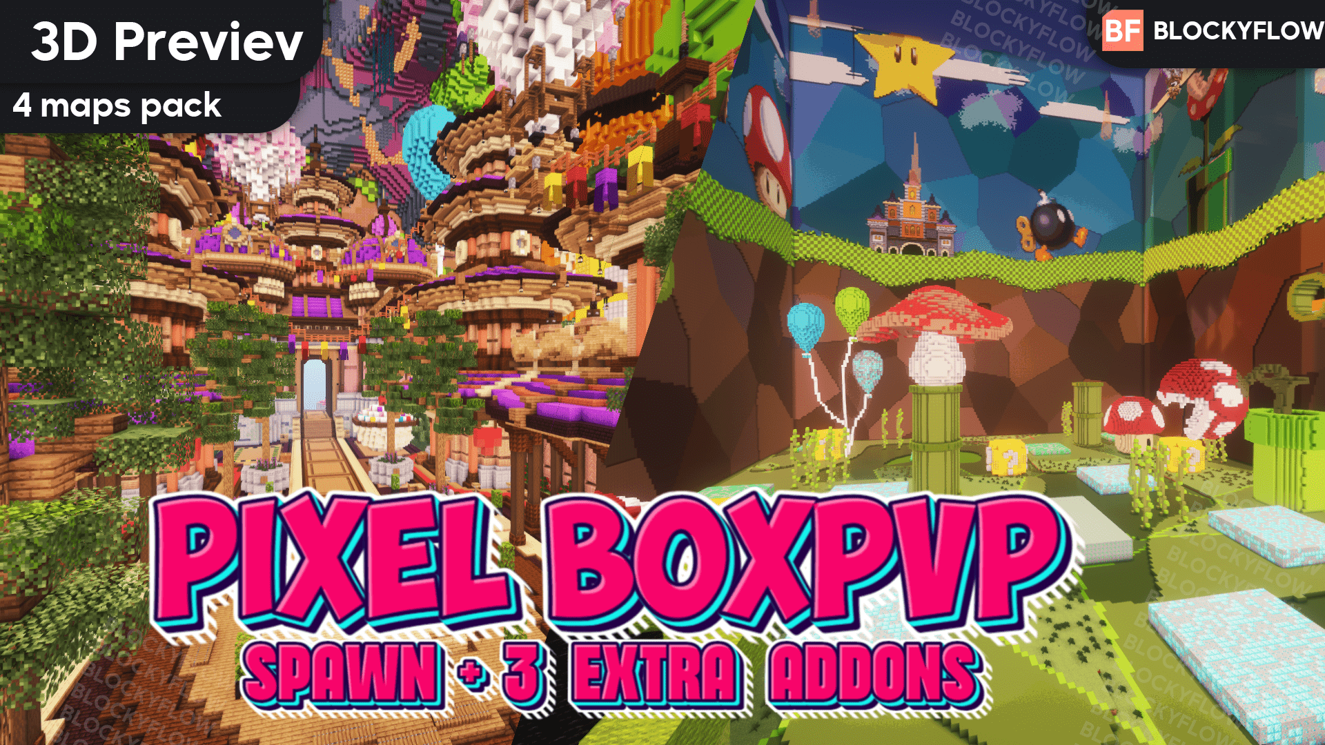 Pixel BOXPVP pack - 4 maps preview image