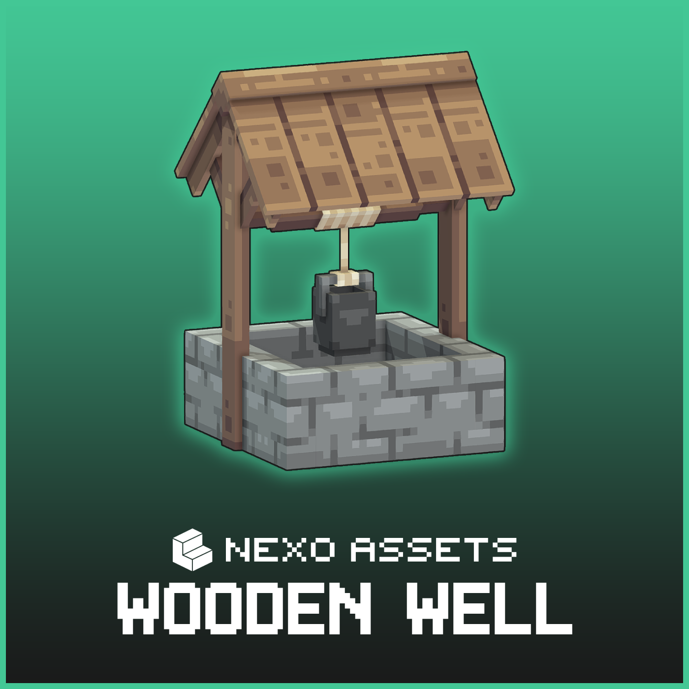 Wooden well model for Minecraft: Java Edition.