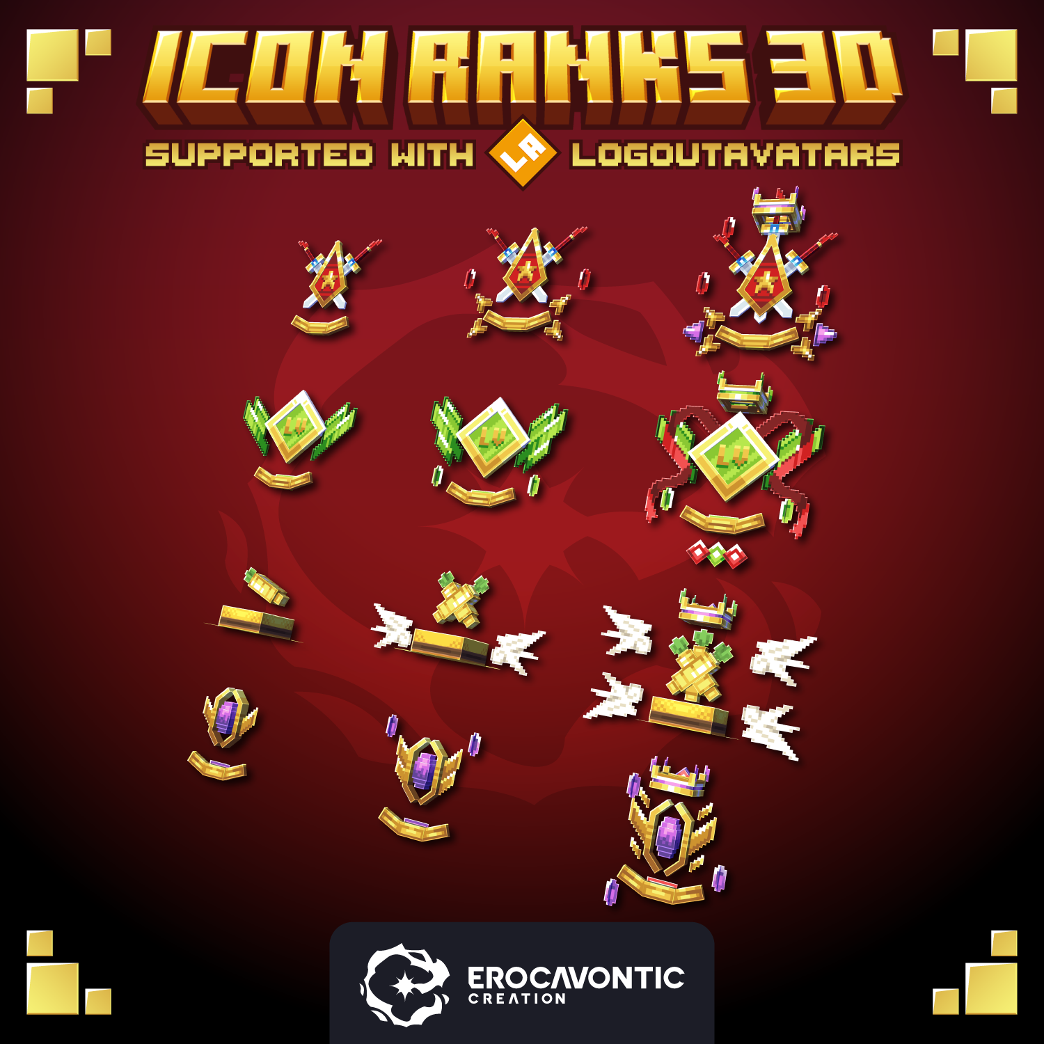 Icon ranks 3D preview image