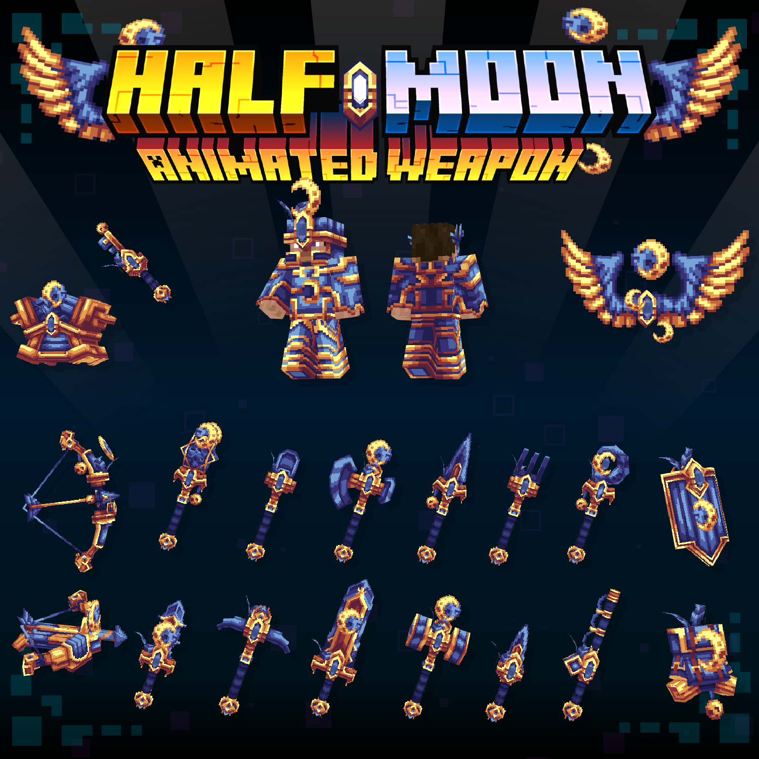 Half Moon Animated Weapon Set preview image