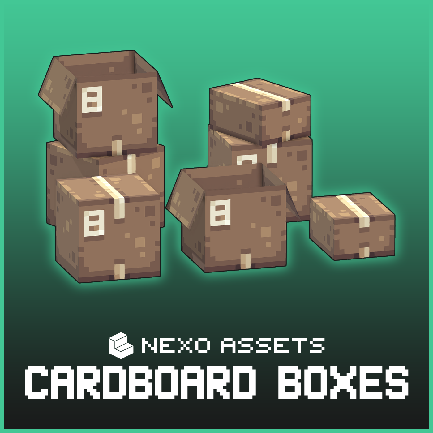 Cardboard box furniture models for Minecraft: Java Edition.