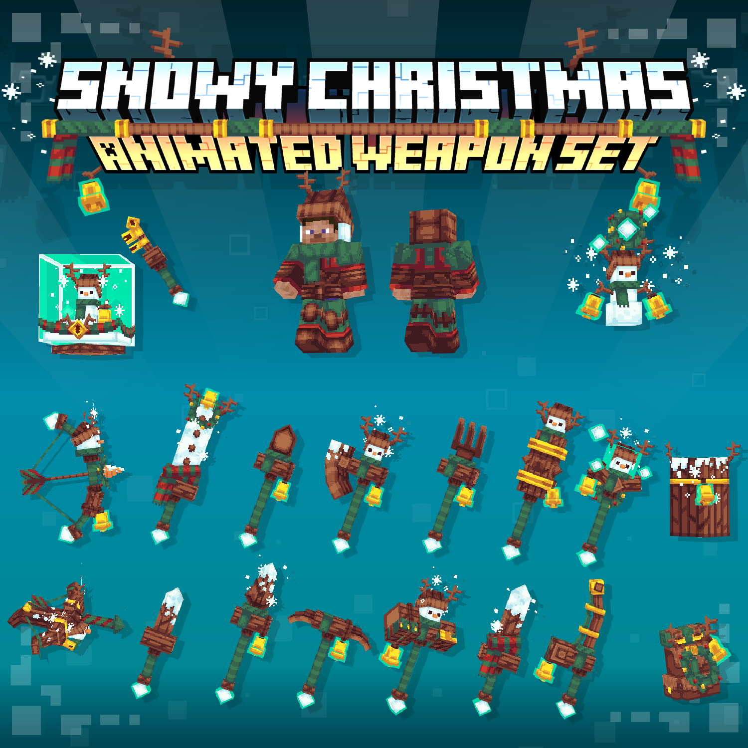 Snowy Christmas Animated Weapon Set preview image