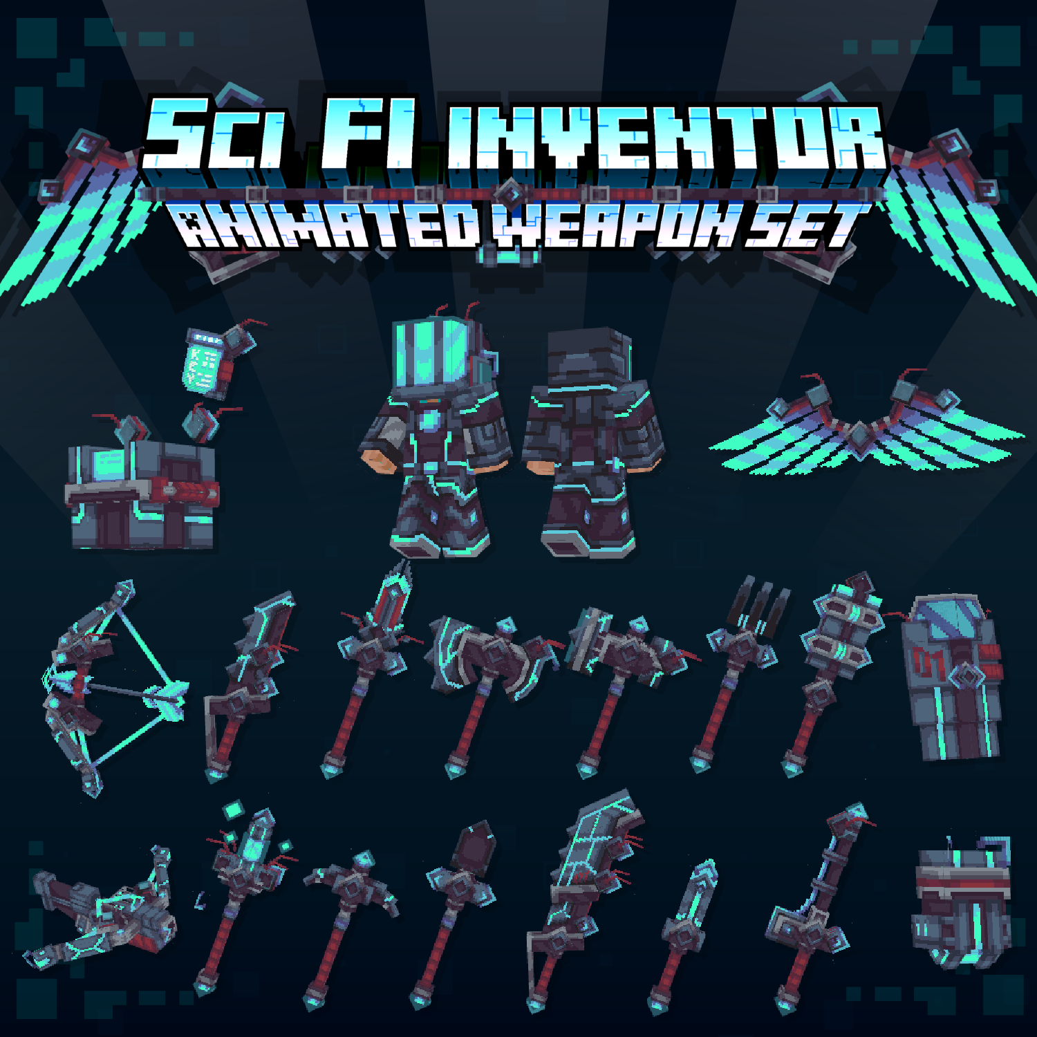 Sci Fi Inventor Animated Weapon Set preview image