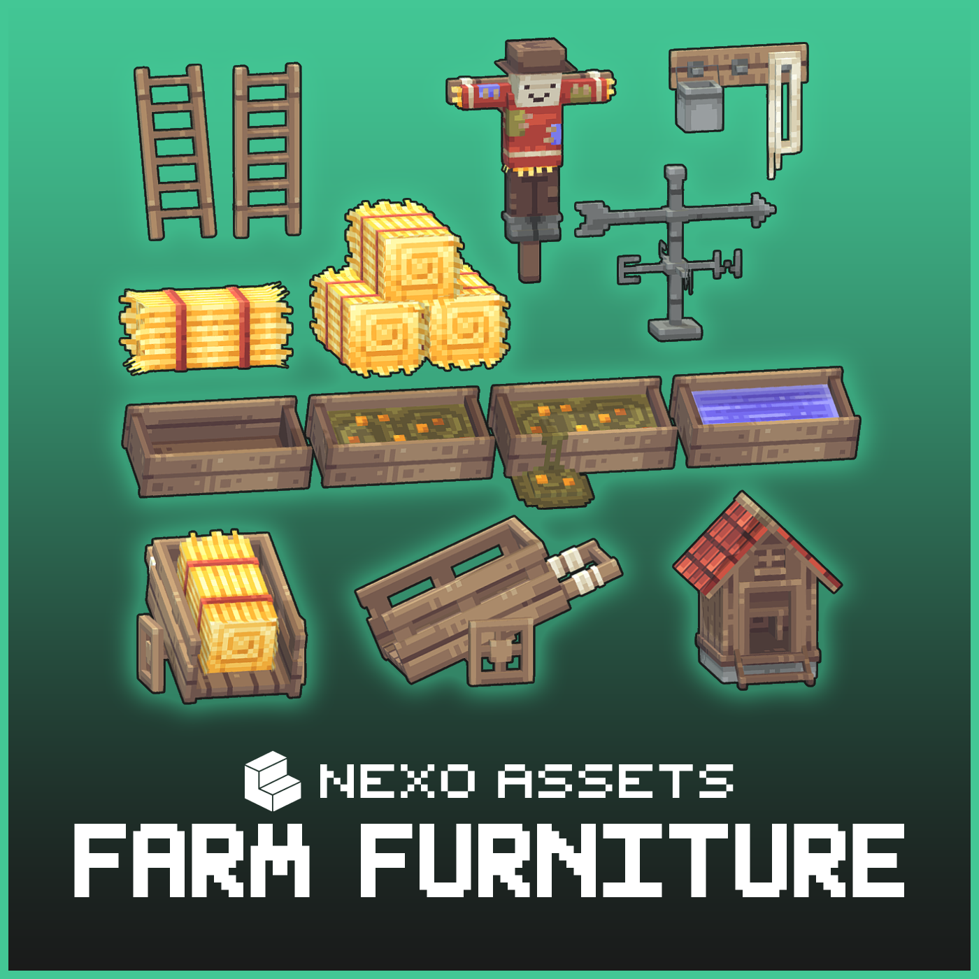 Farm furniture models for Minecraft: Java Edition.