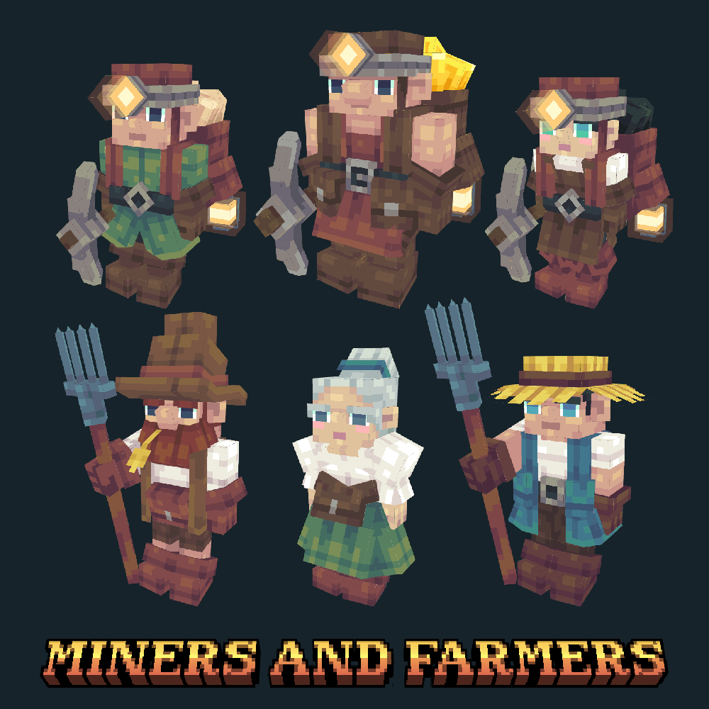 Miners and farmers NPCs preview image