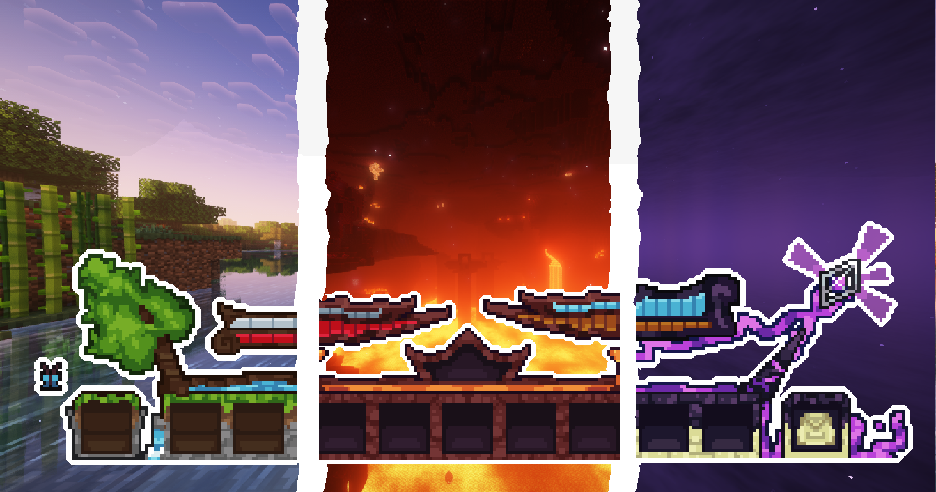 Multiworld Hotbar Pack – Overworld, Nether & End preview image