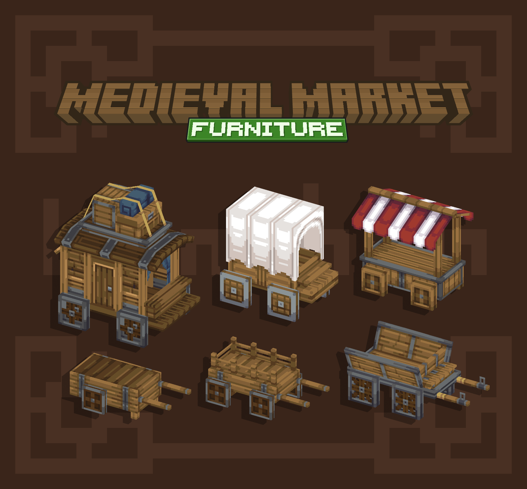 Medieval Market Cart Mini Pack【Dyeable】 preview image