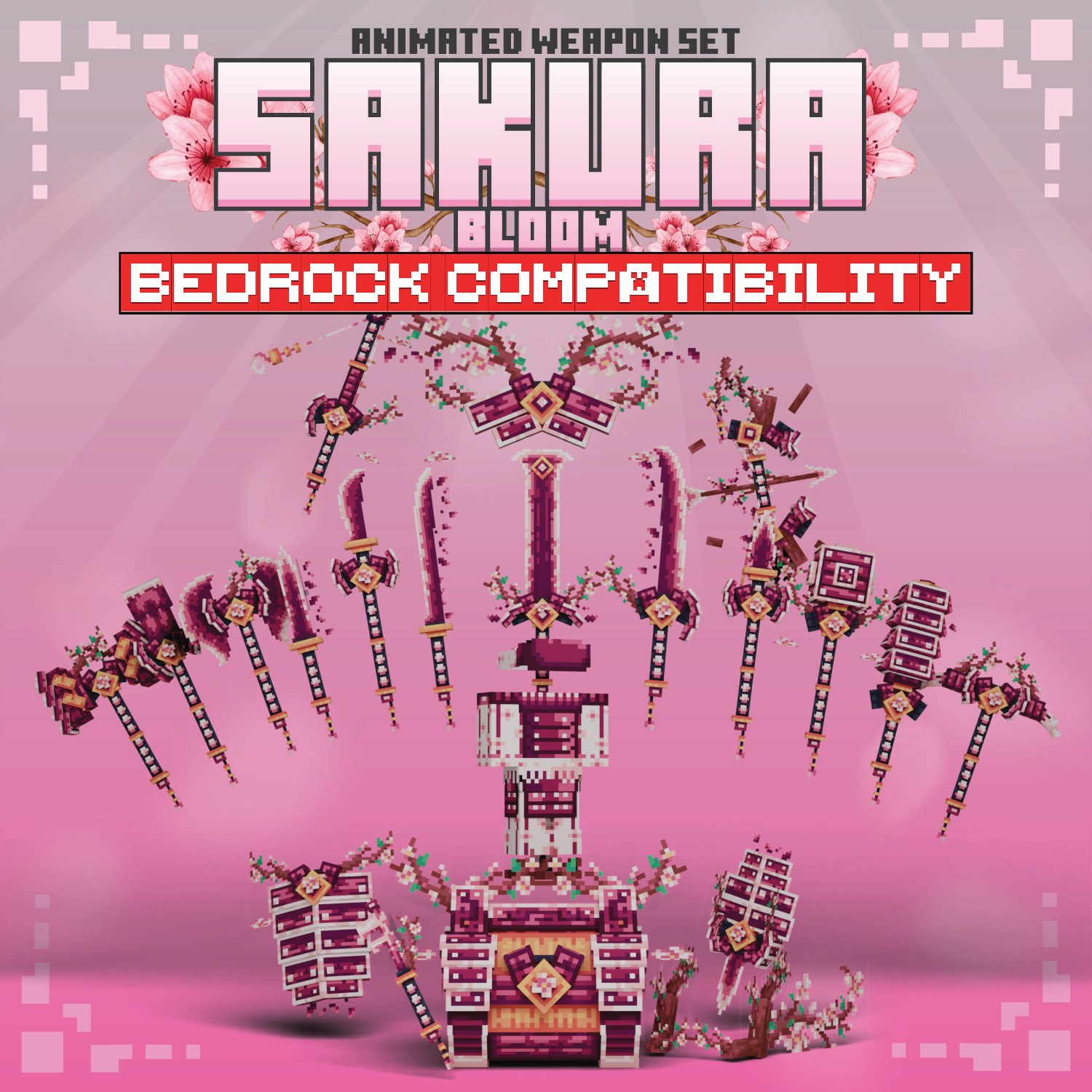 Sakura Bloom Animated Weapon Set [For GeyserMC] preview image