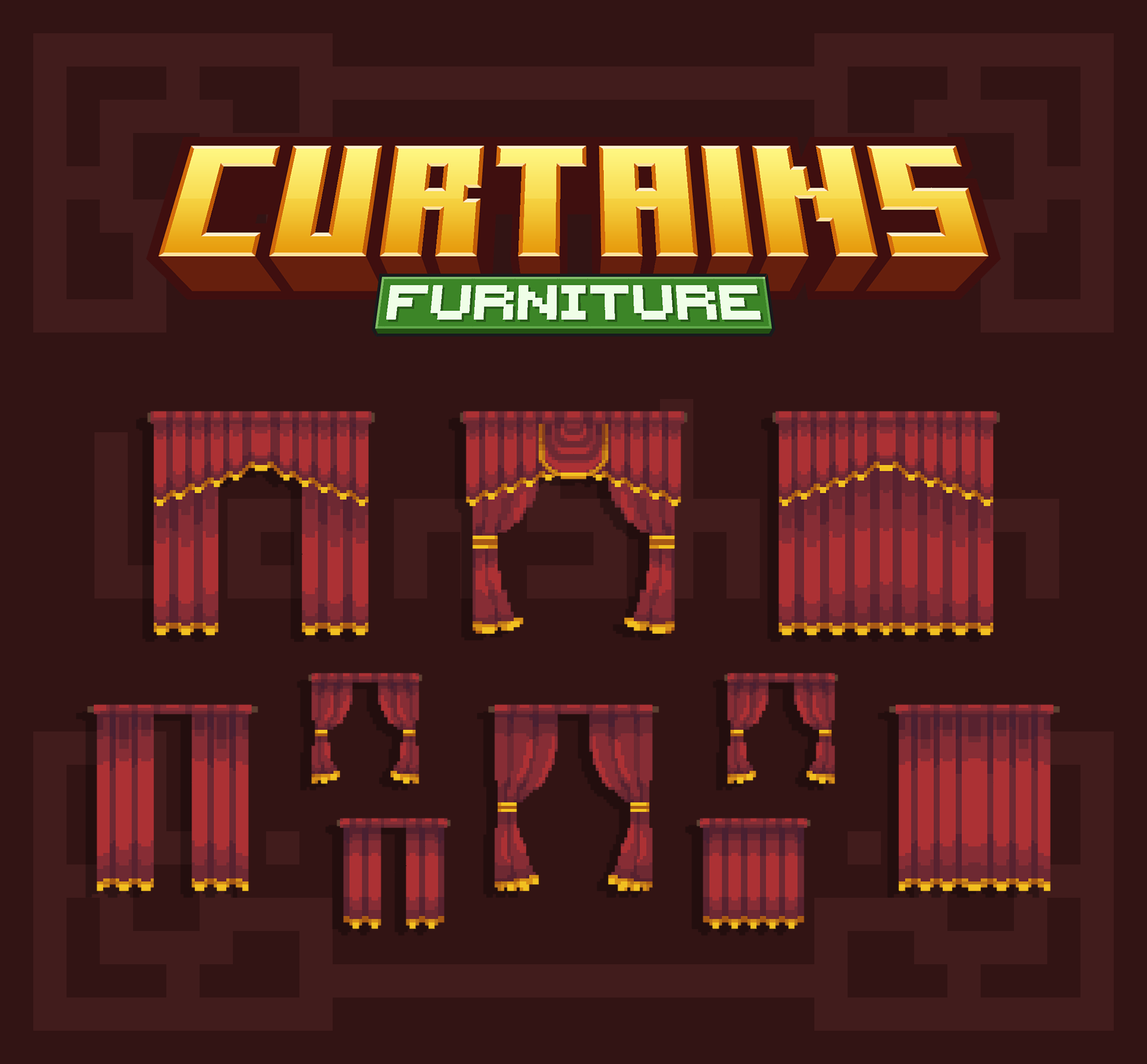 Curtain Mini Pack【Dyeable】 preview image