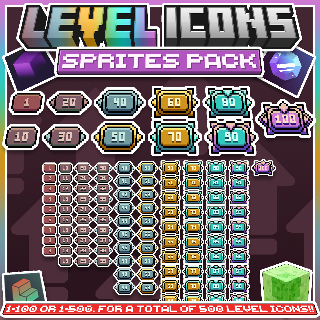 Level Icons (1-500) preview image