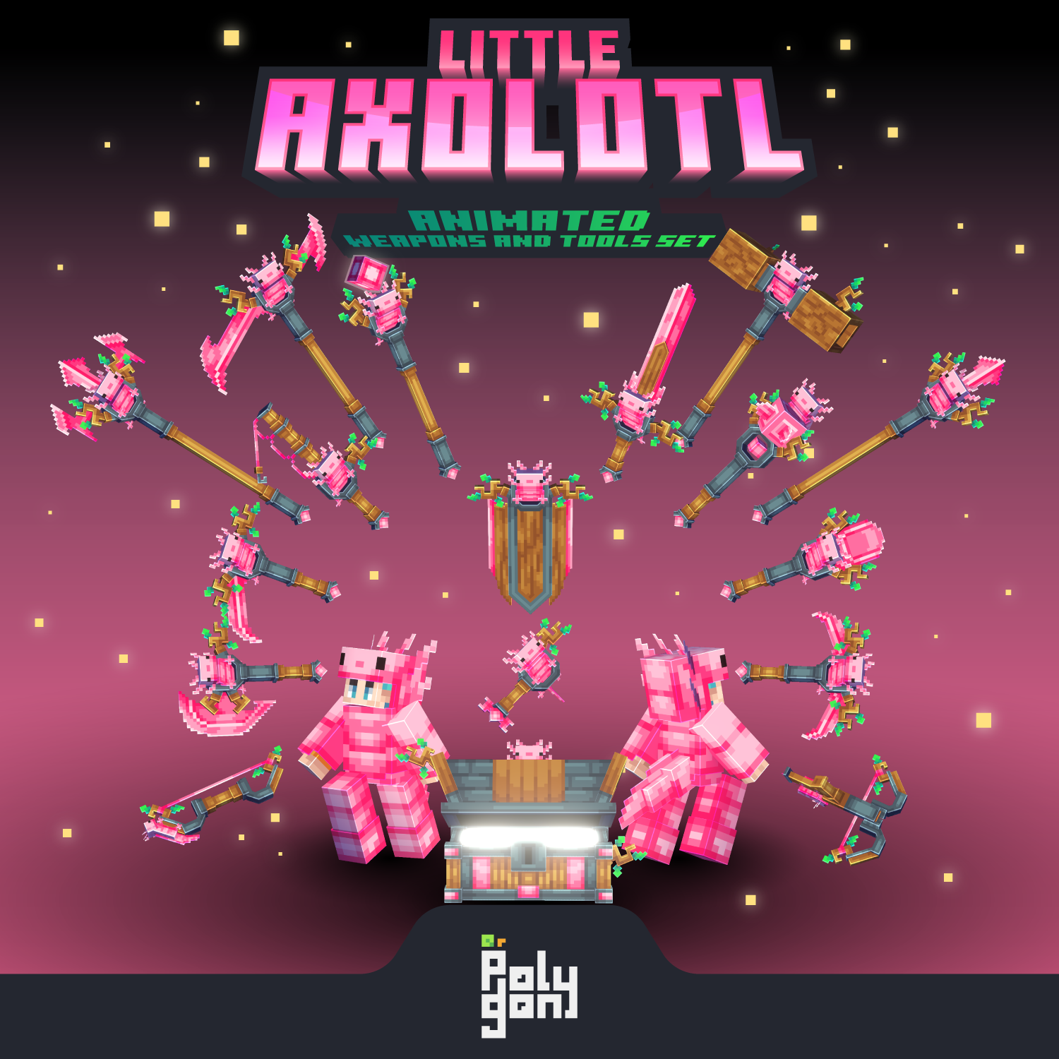 Little Axolotl Animated Weapons and Tools (32x) preview image