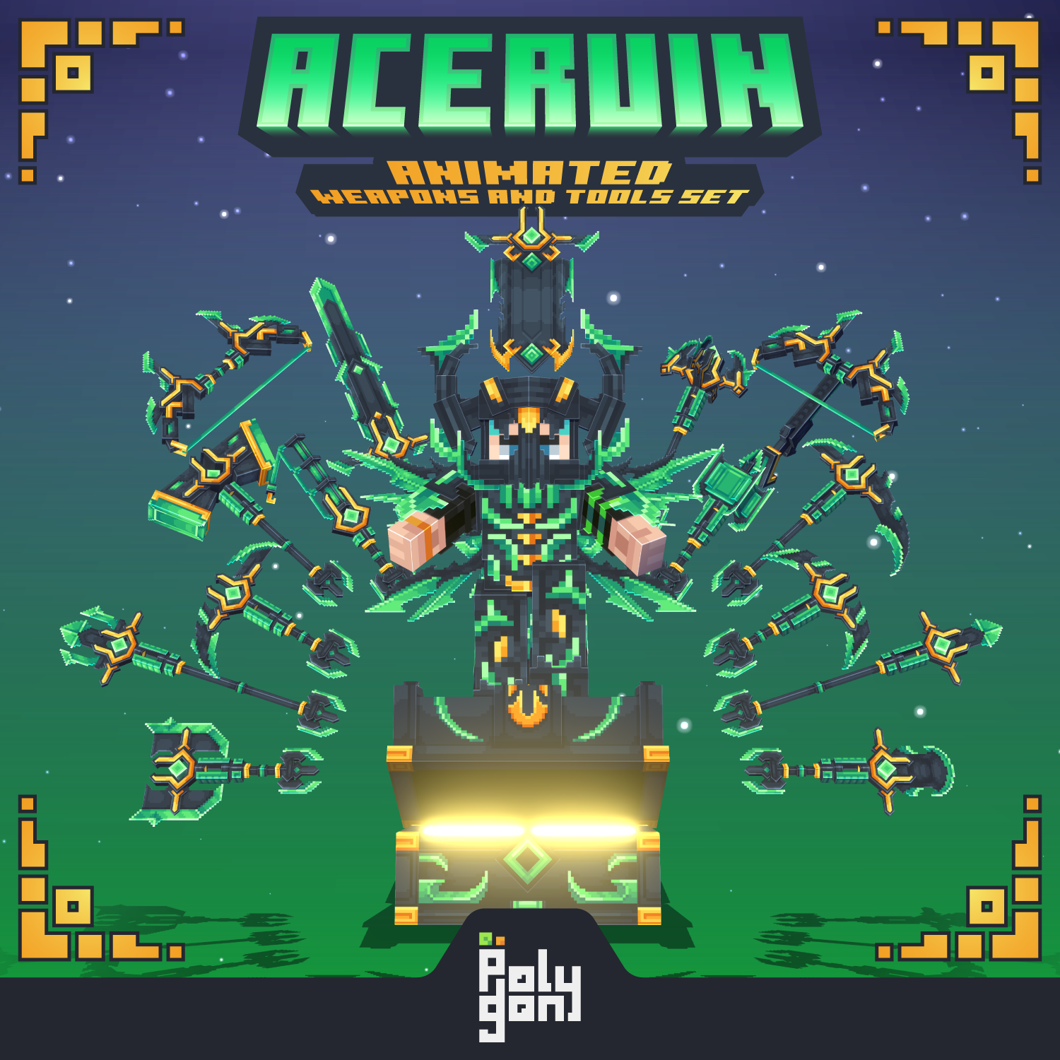 Aceruin Animated Weapons and Tools Set (64x) preview image