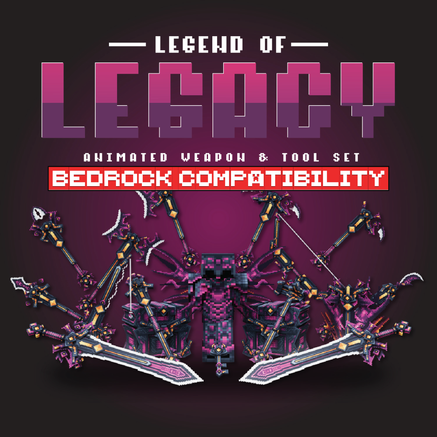 Pink Legacy Animated Weapon Set [For GeyserMC] preview image