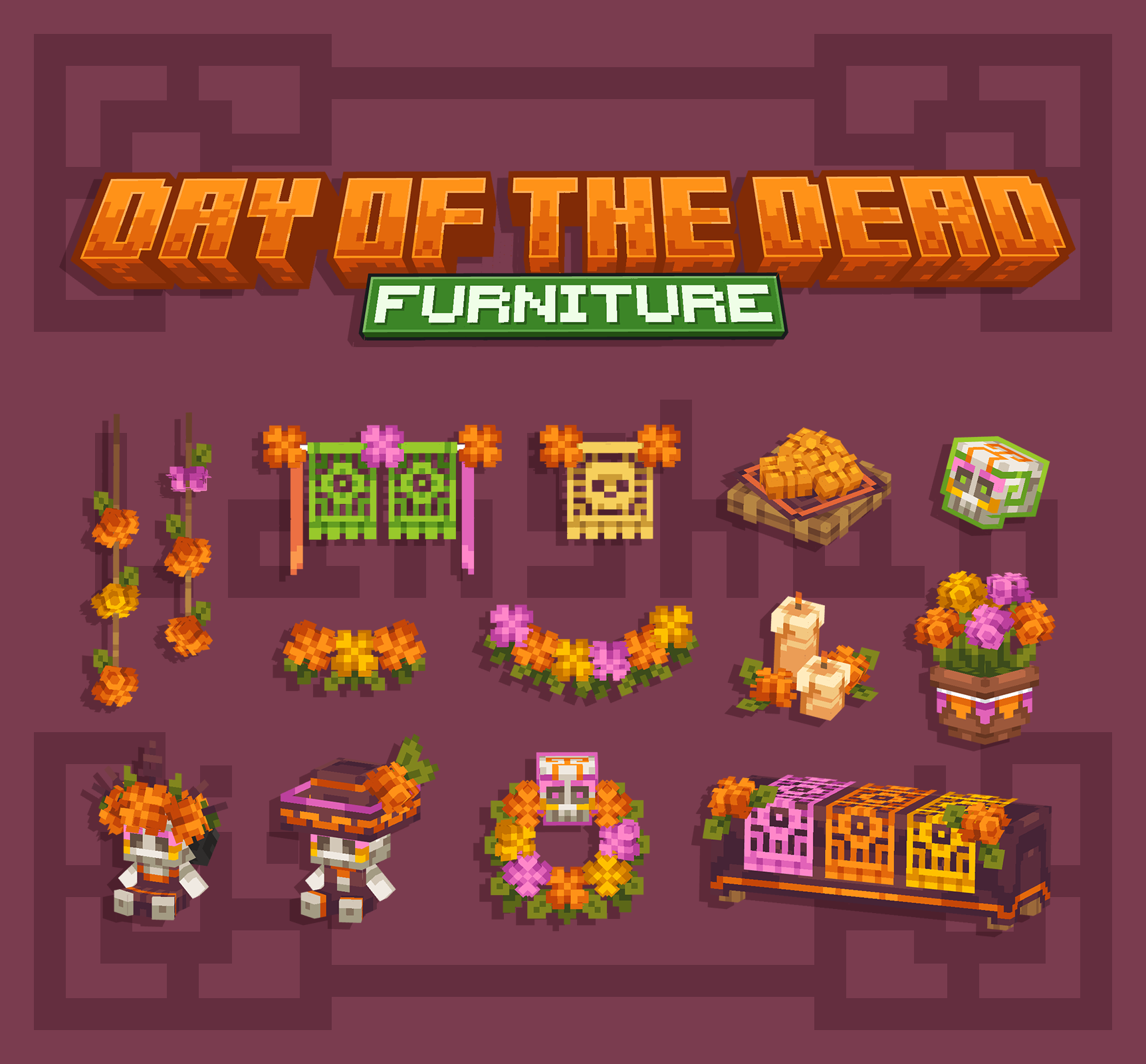 Day of the Dead Furniture【Dyeable】 preview image