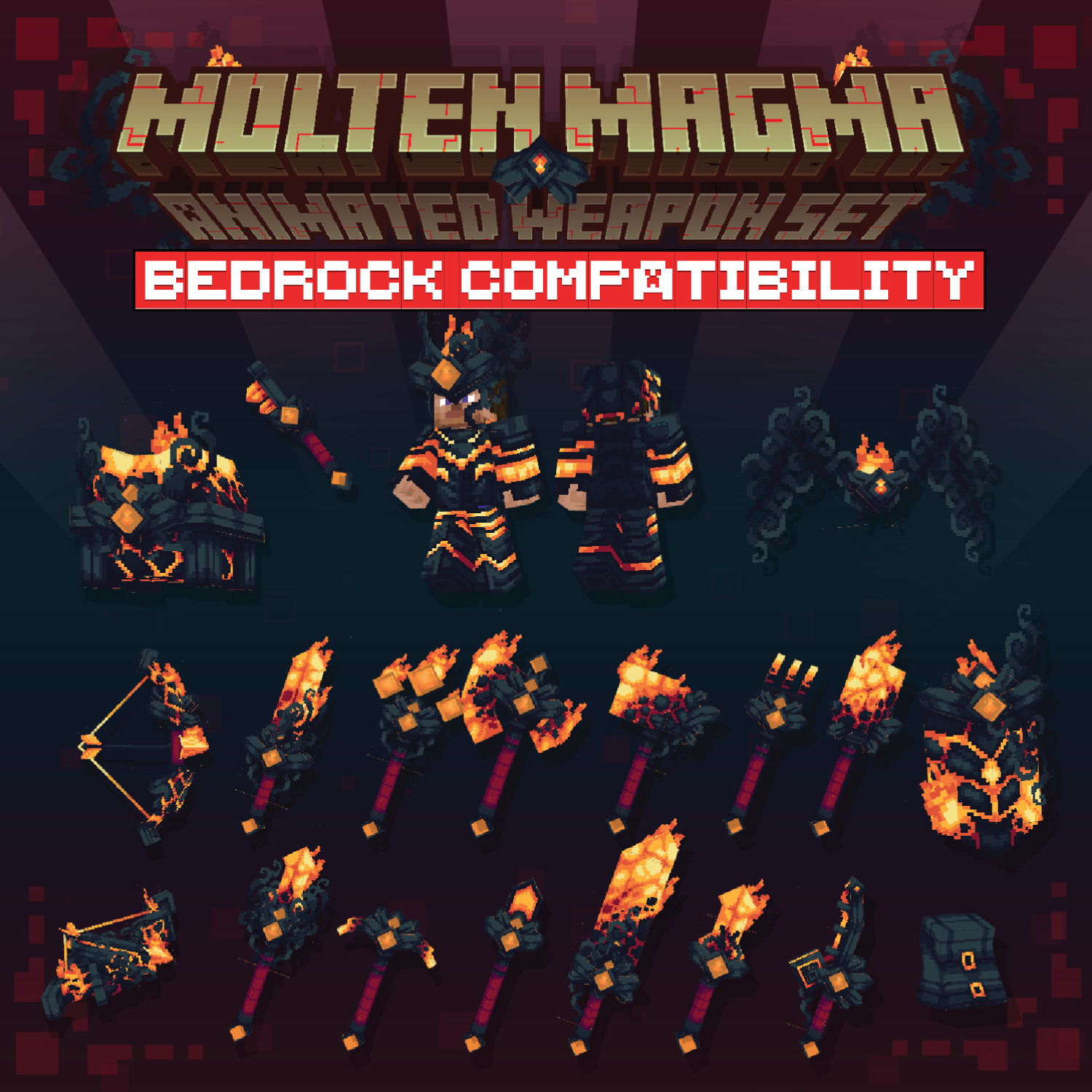 Molten Magma Animated Weapon Set [For GeyserMC] preview image