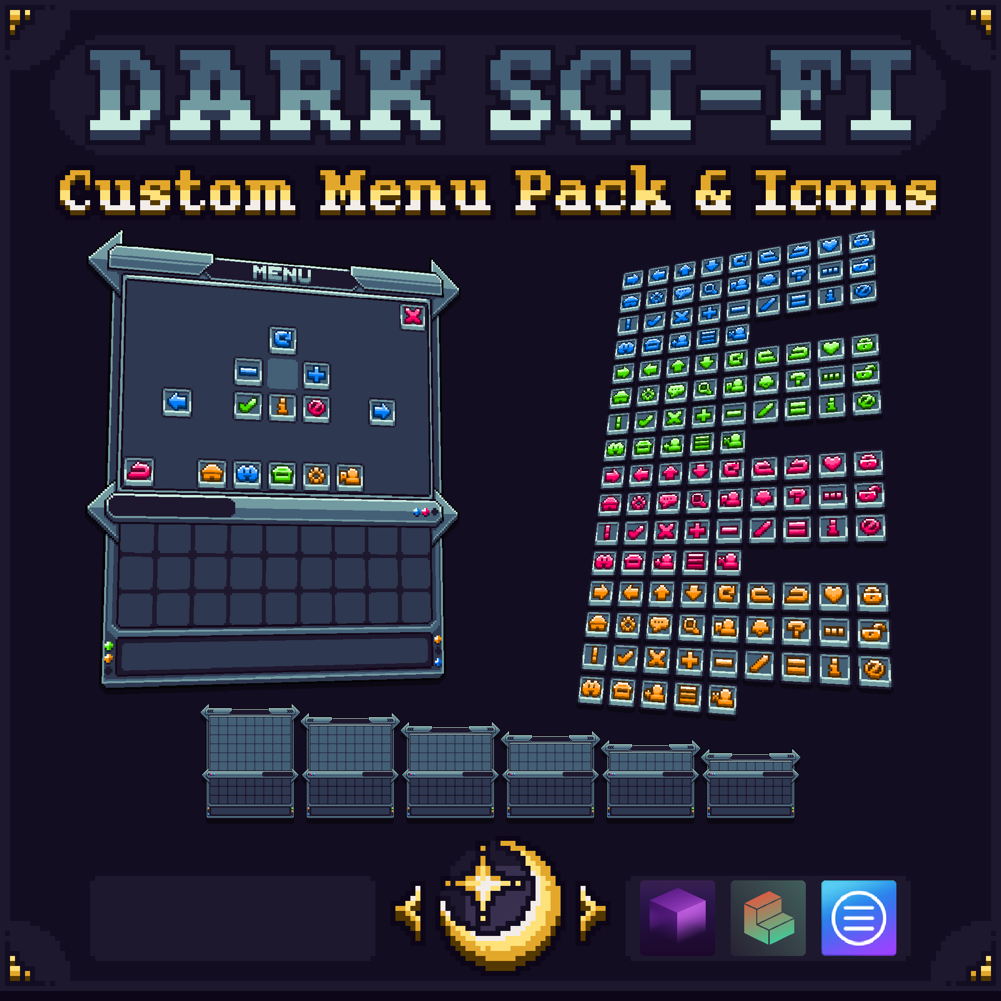 Dark Sci-Fi Custom Menu Pack preview image