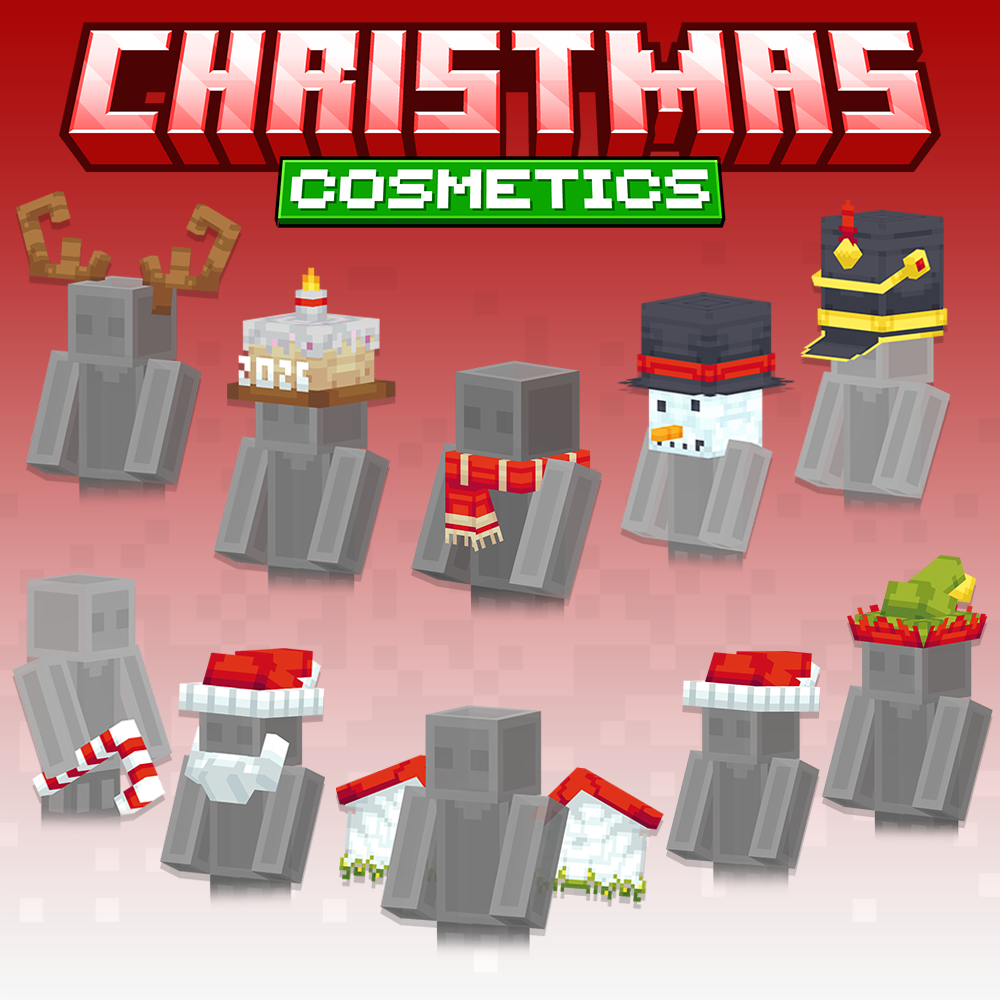 minecraft blockbench christmas cosmetics, santa, xmas, hat