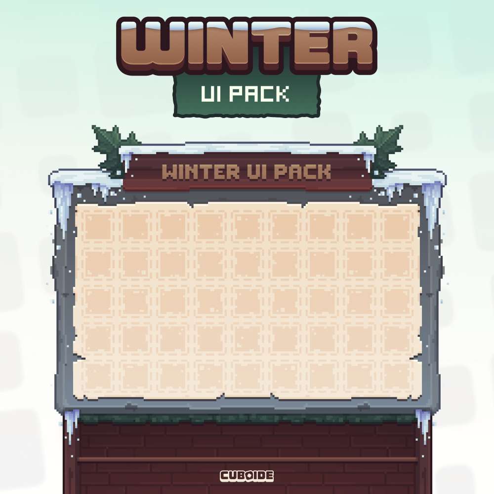 Winter UI Pack - 6 snowy GUI templates preview image