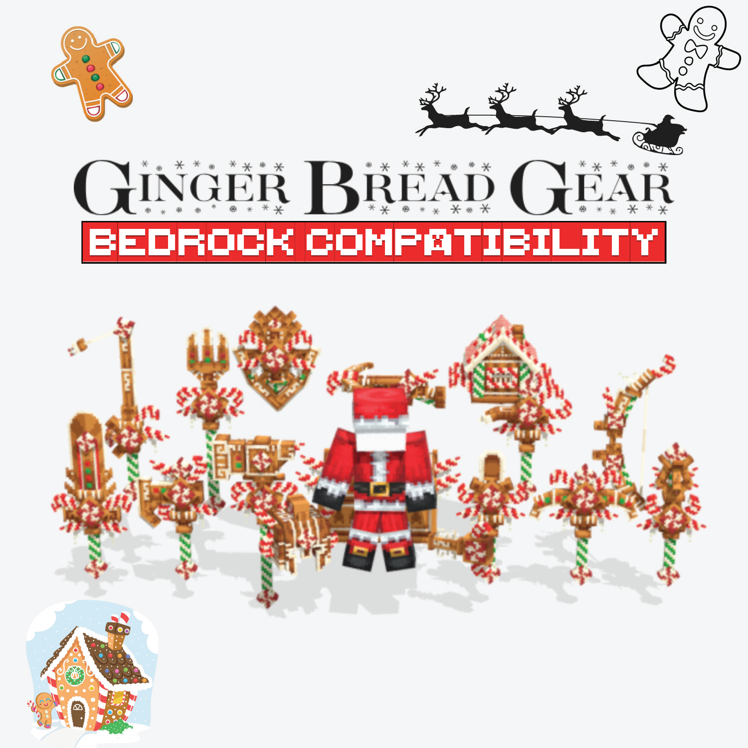 Ginger Bread Gear Weapon Set [For GeyserMC] preview image
