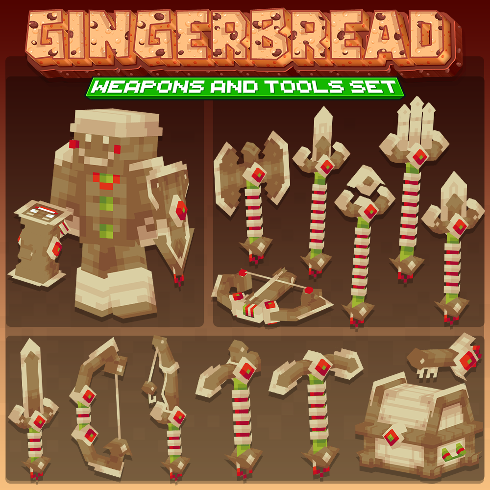 GingerBread Weapons and Tools Set preview image