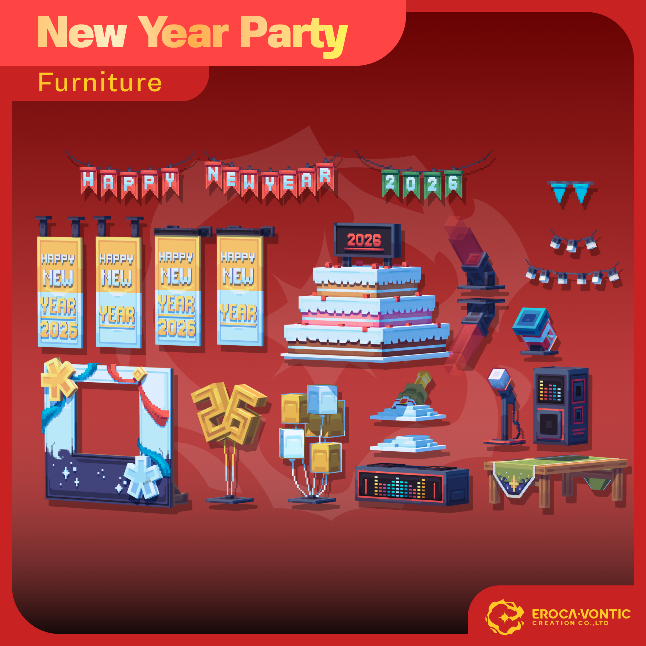 New Year Party Furniture (Dyeable) preview image
