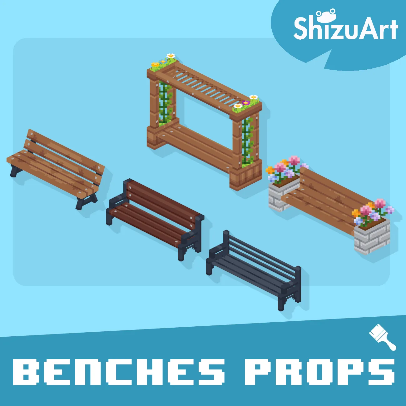 Benches Props [Dyeable] preview image
