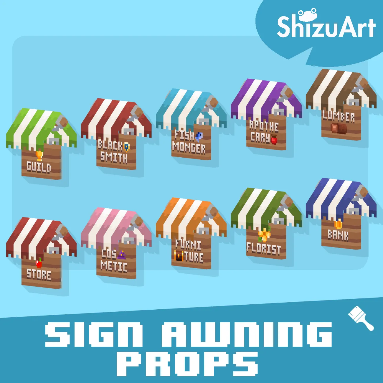 Sign Awning Props [Dyeable] preview image