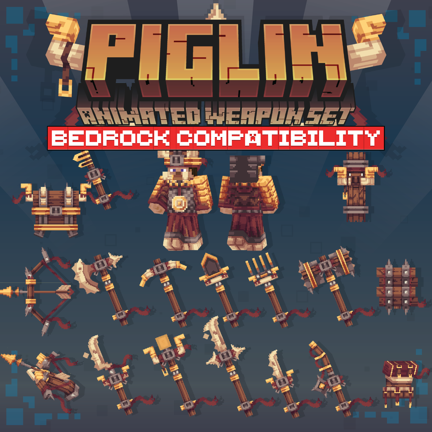 Piglin Animated Weapon Set [For GeyserMC] preview image