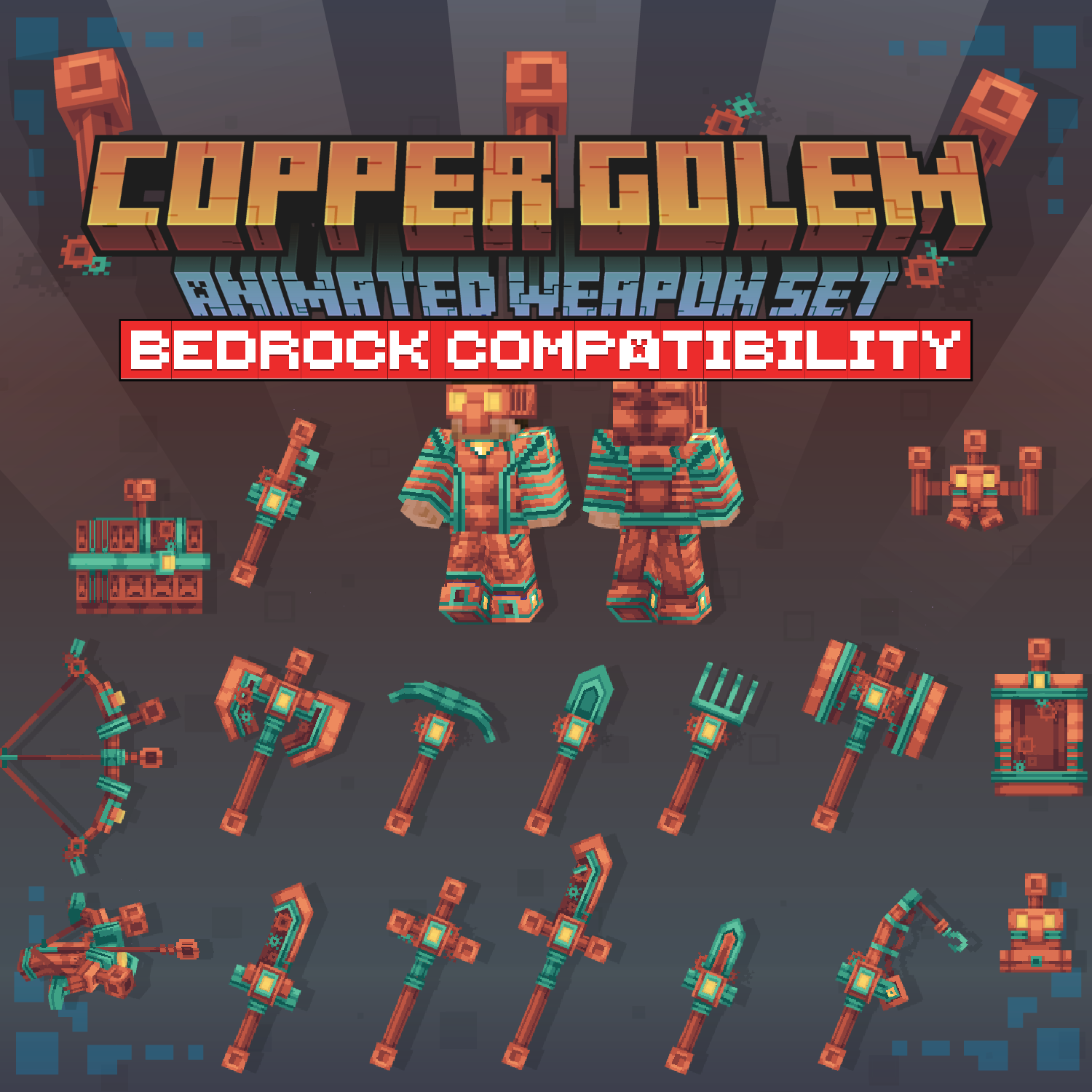 Copper Golem Animated Weapon Set [For GeyserMC] preview image