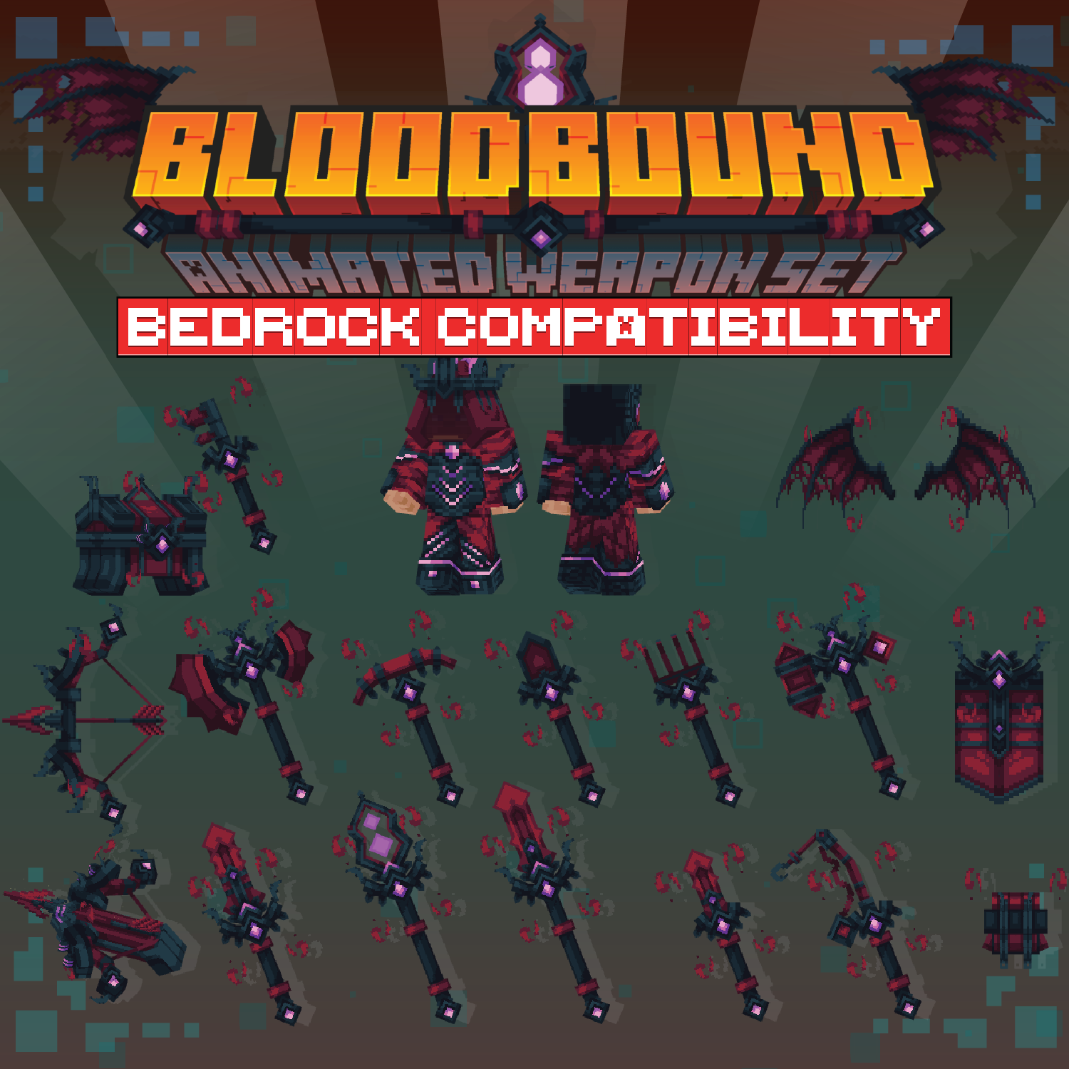 Bloodbound Animated Weapon Set [For GeyserMC] preview image