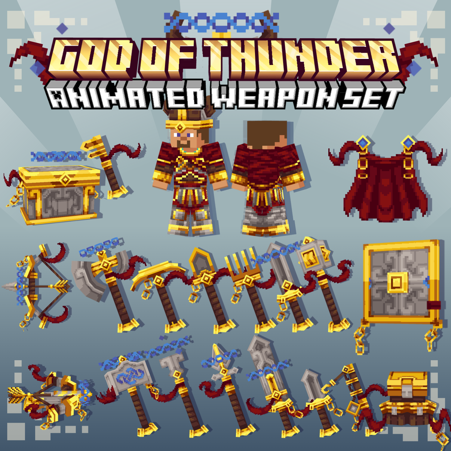 God Of Thunder Animated Weapon Set preview image