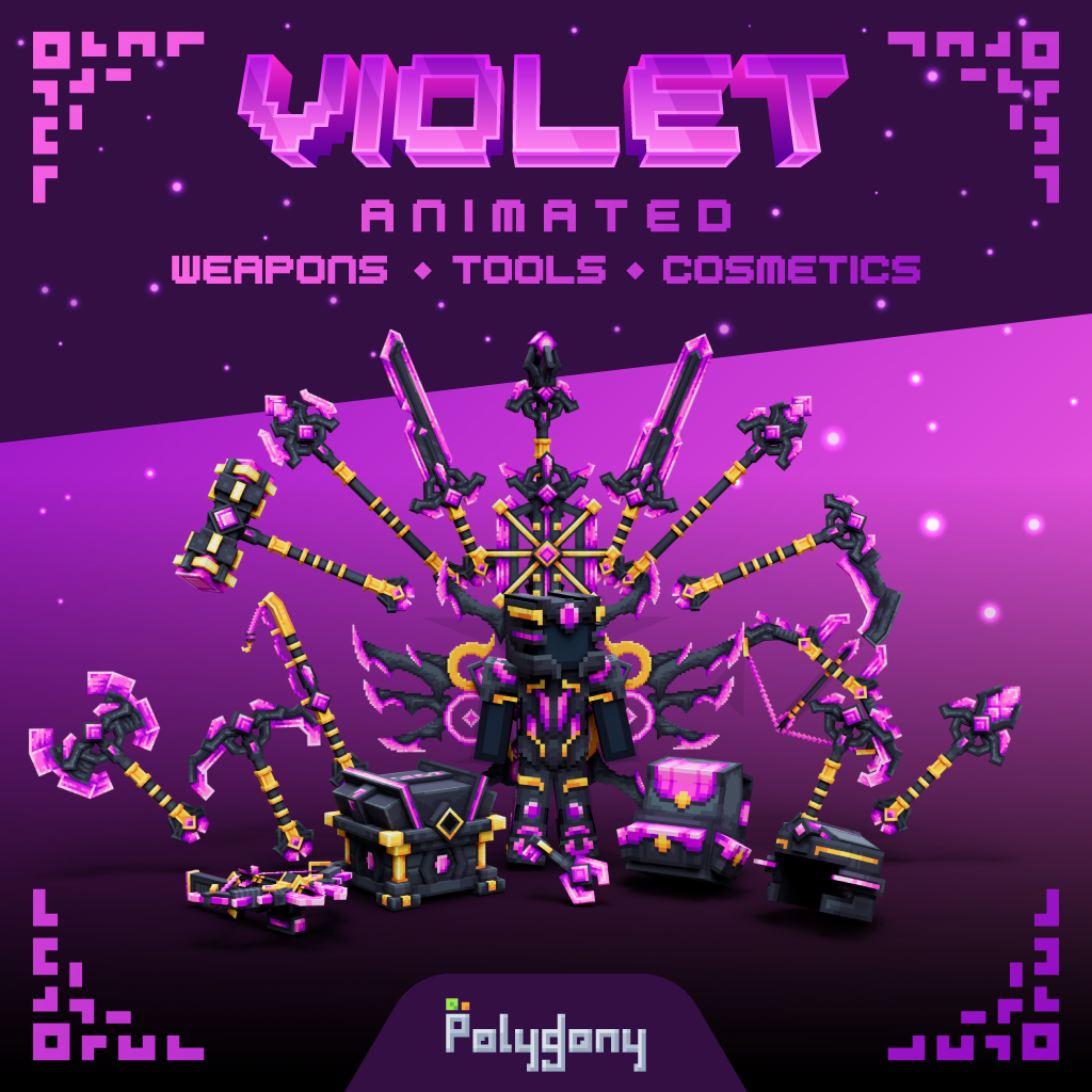 Violet Animated Weapons & Tools Set preview image