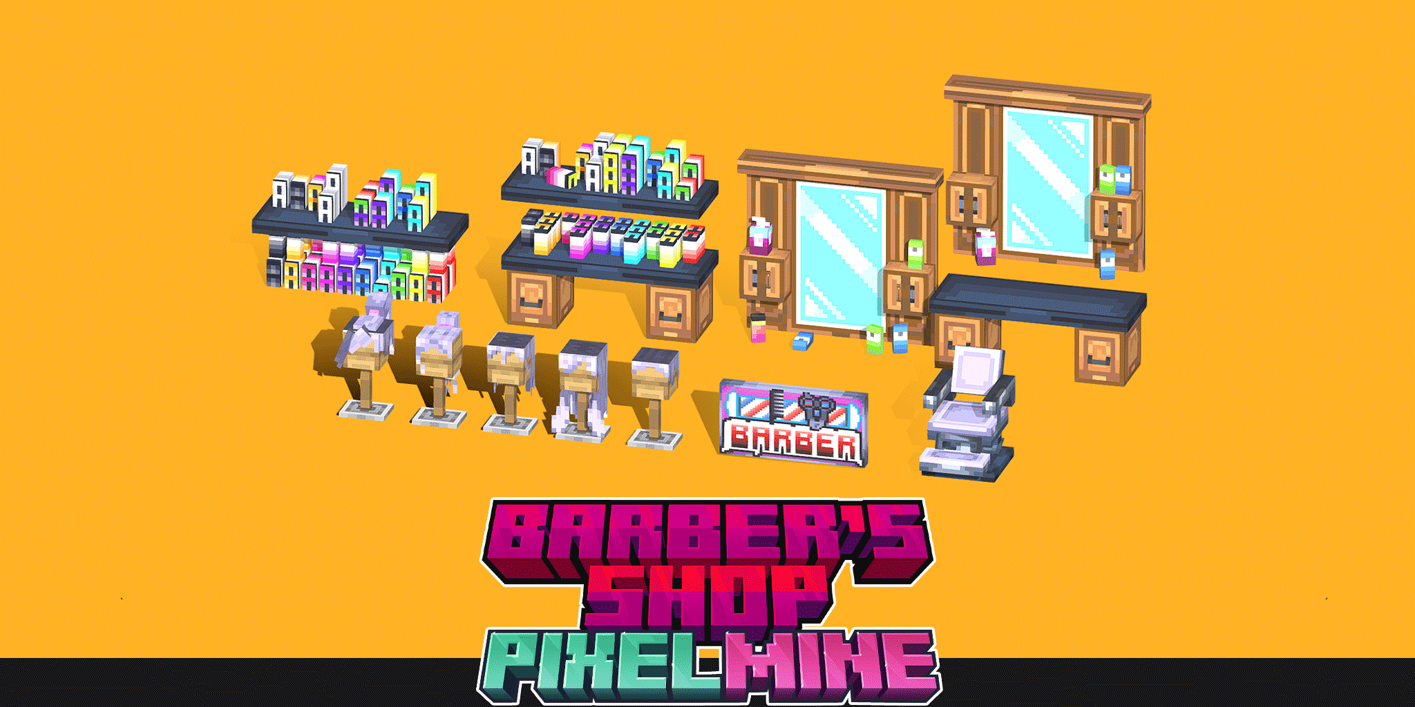 PixelMine | Barber Shop Models preview image