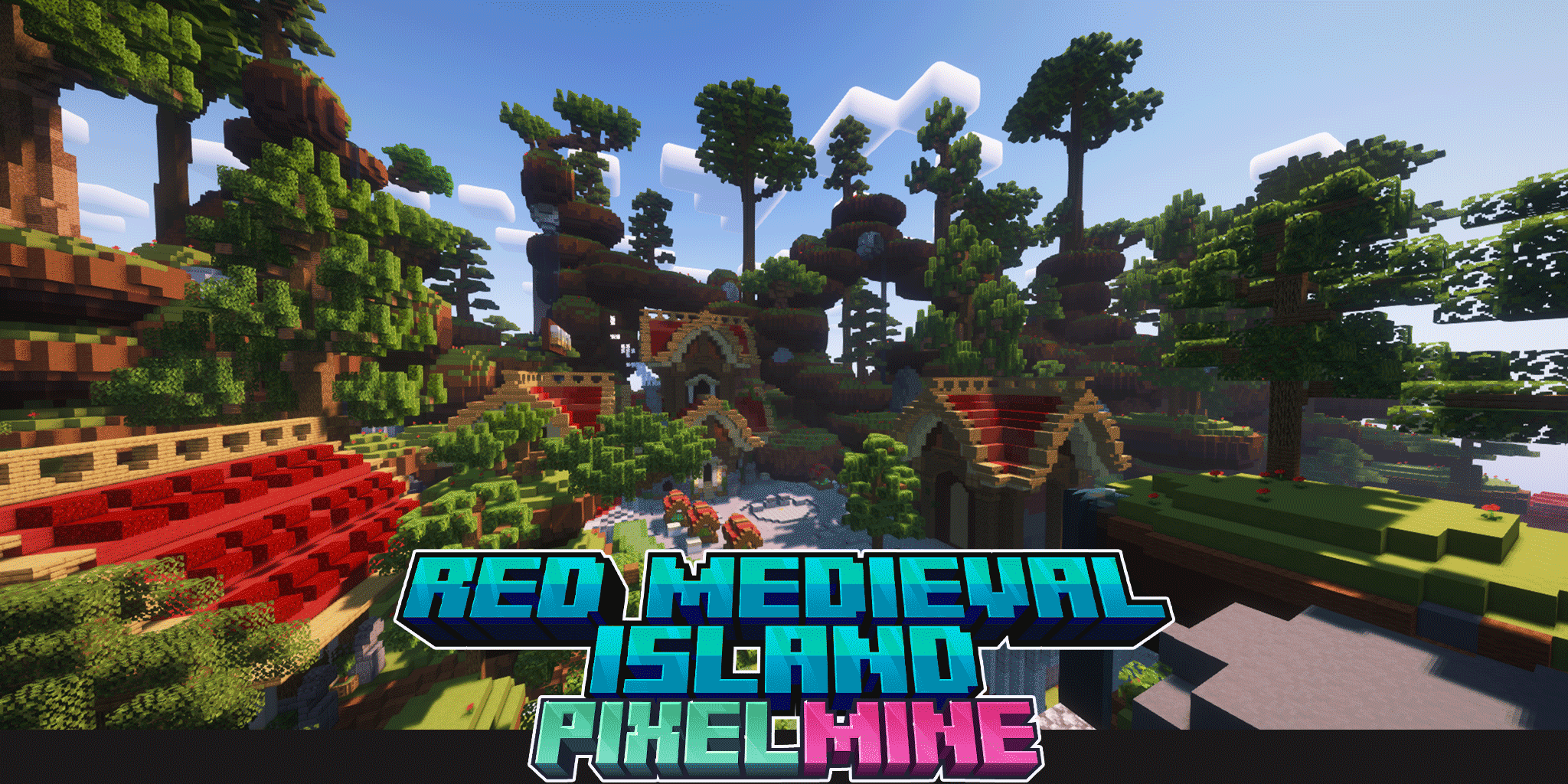 PixelMine | Red Medieval Island @400x400 preview image