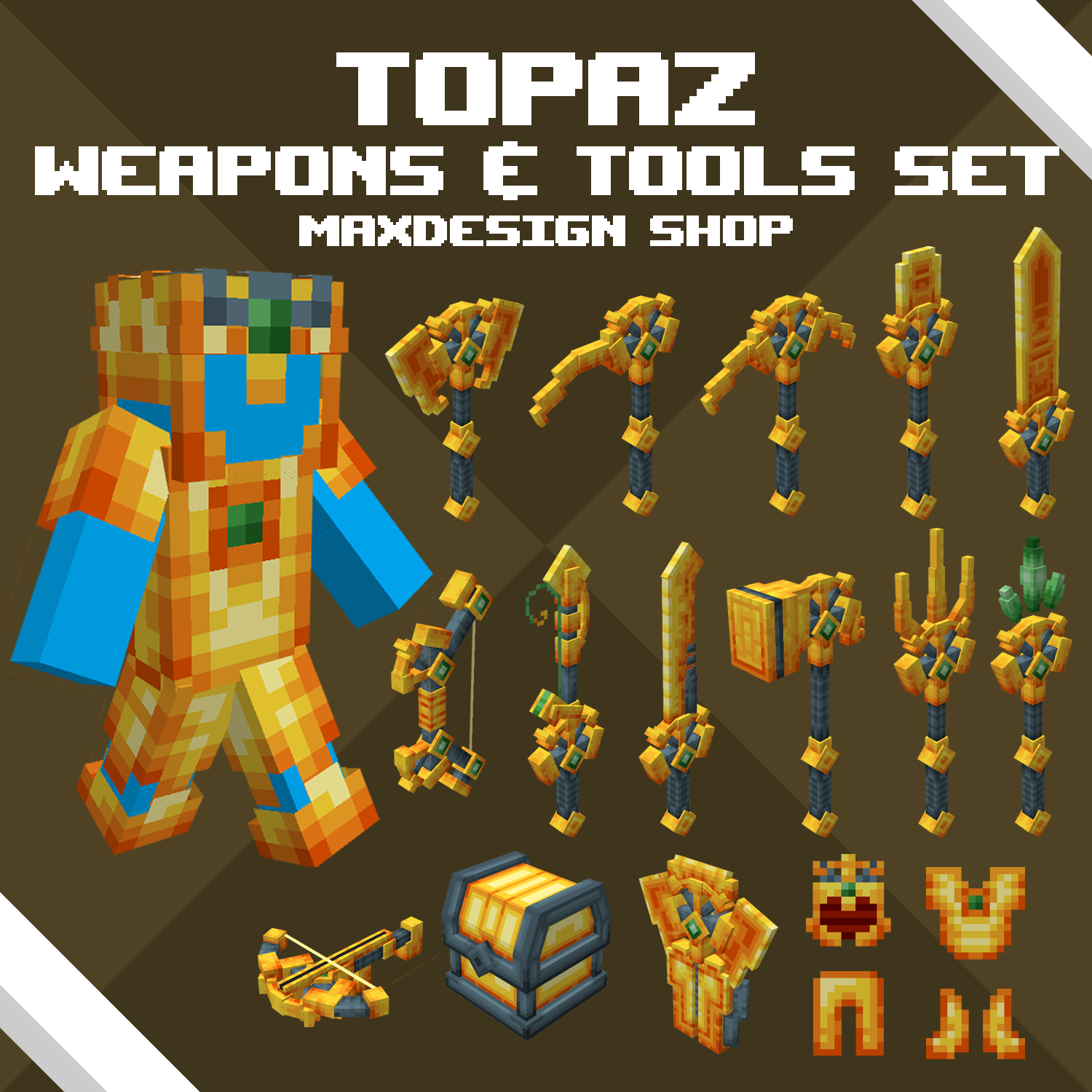 Topaz Weapons & Tools Set preview image