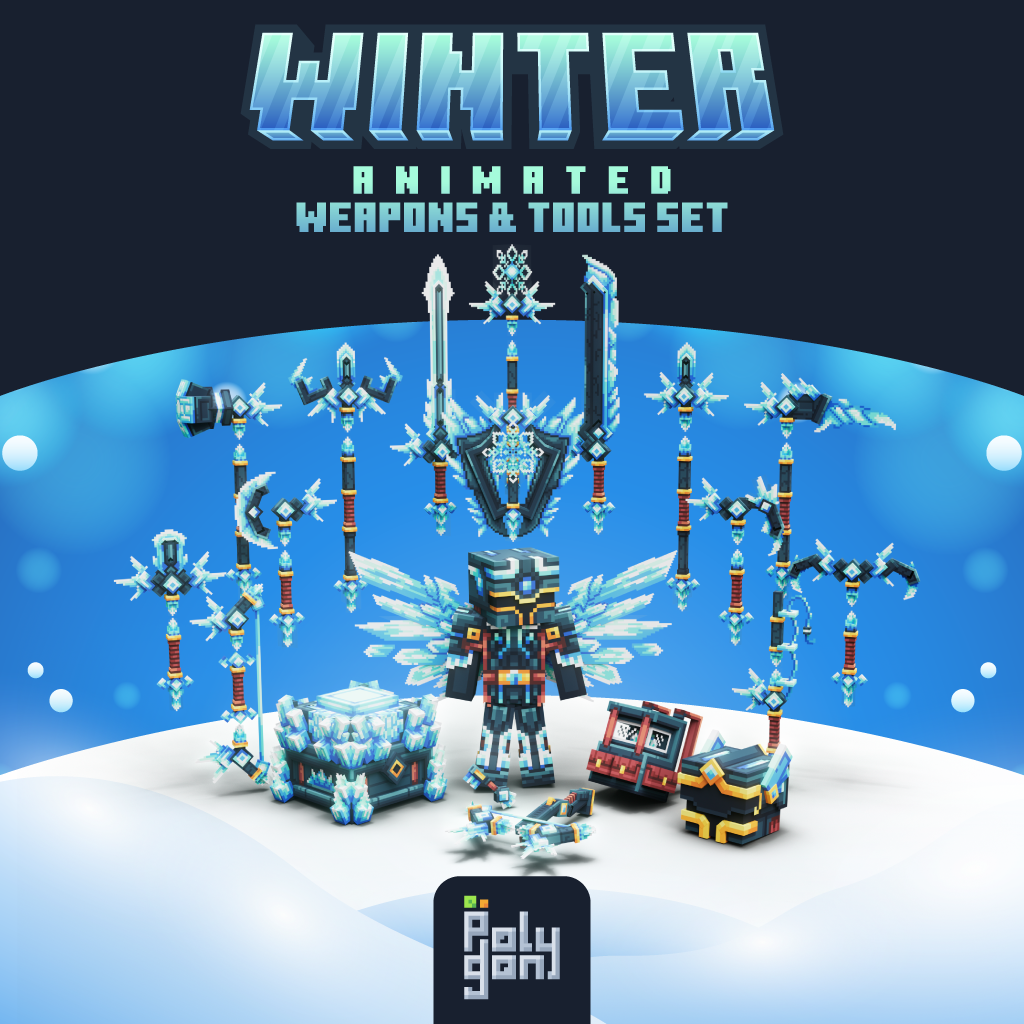 Winter Animated Weapons & Tools Set preview image