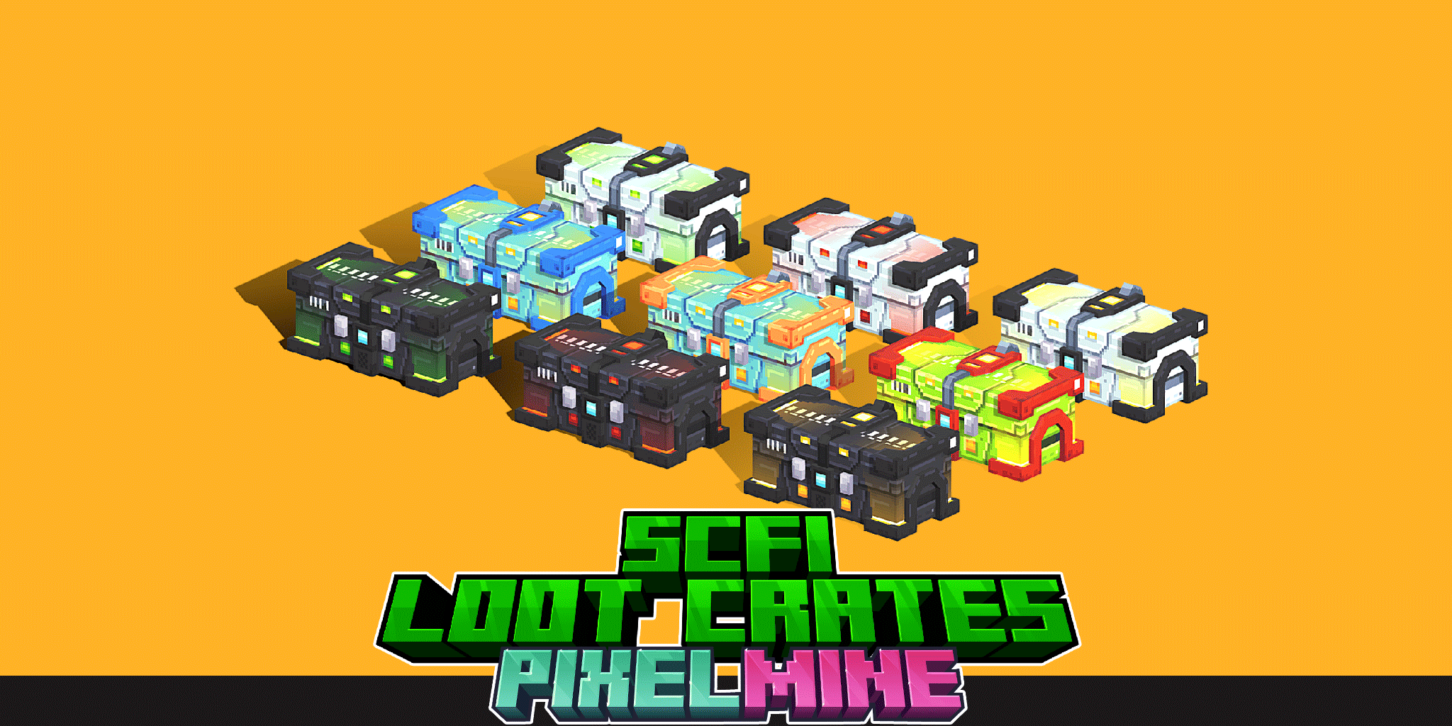 PixelMine | SciFi Loot Crate Models preview image