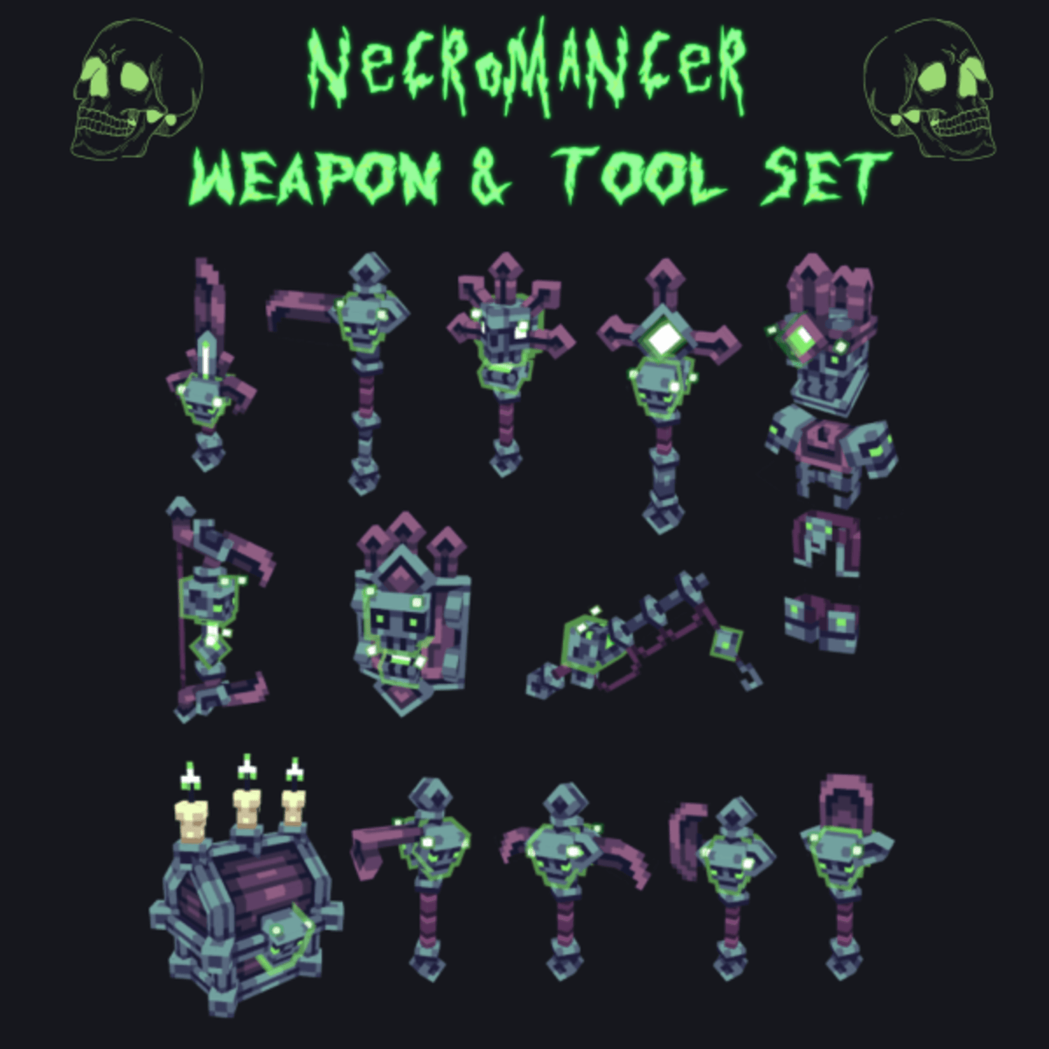 Necromancer Assortment Animated Weapon Pack preview image