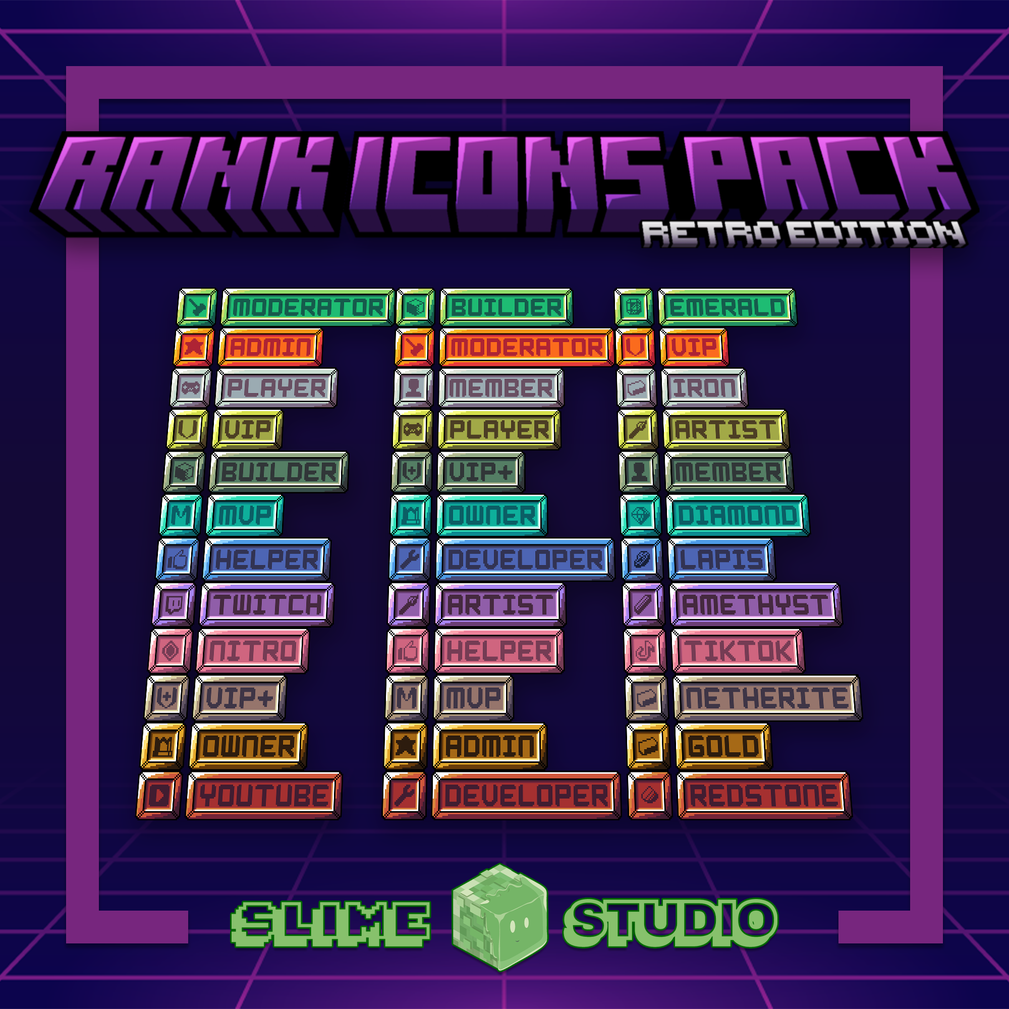 Retro Ranks Icons preview image