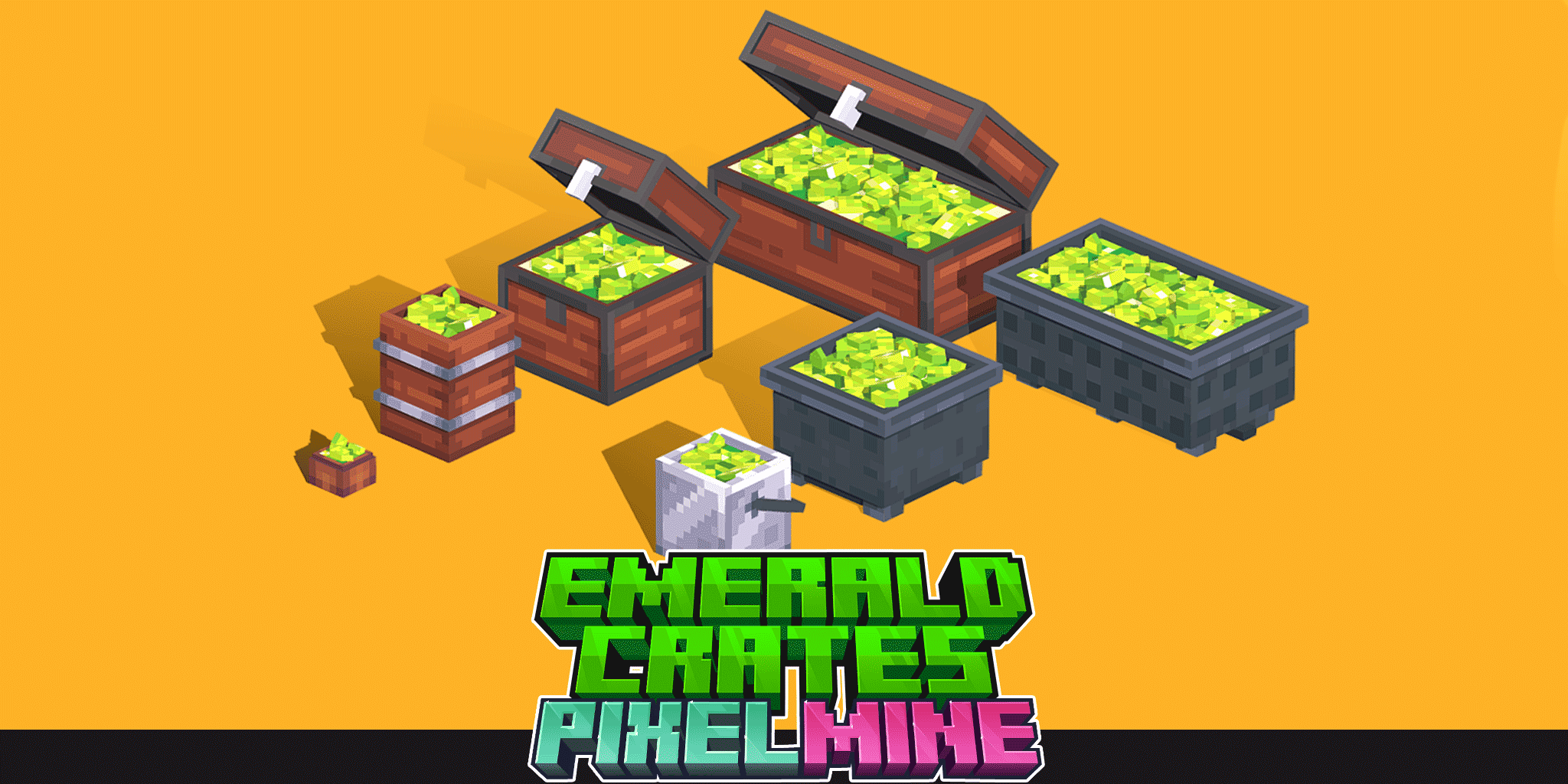 PixelMine | Emerald Gem Crate Models preview image