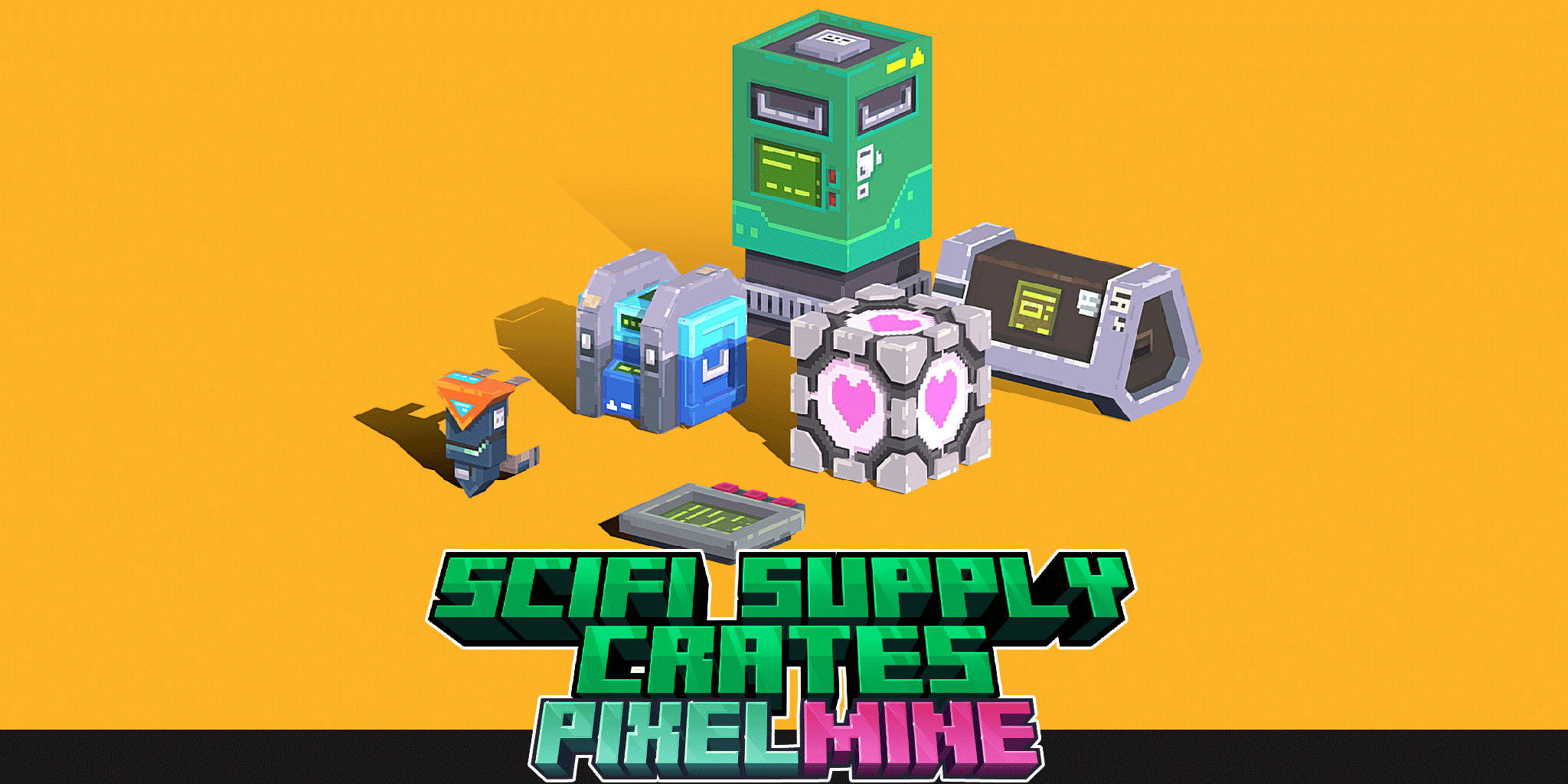 PixelMine | SciFi Supply Crate Models preview image